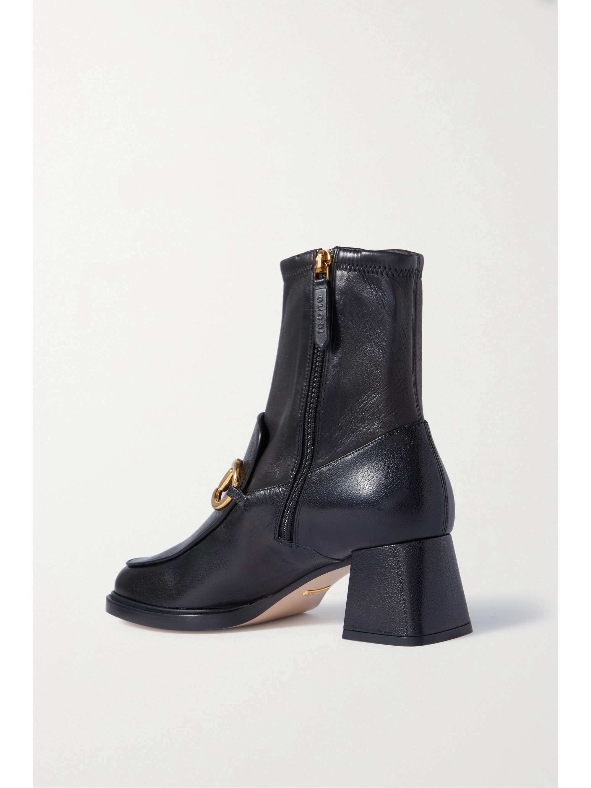 GUCCI Horsebitdetailed leather ankle boots NETAPORTER