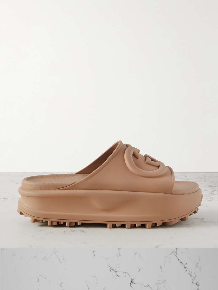 Gucci Miami Rubber Platform Slides