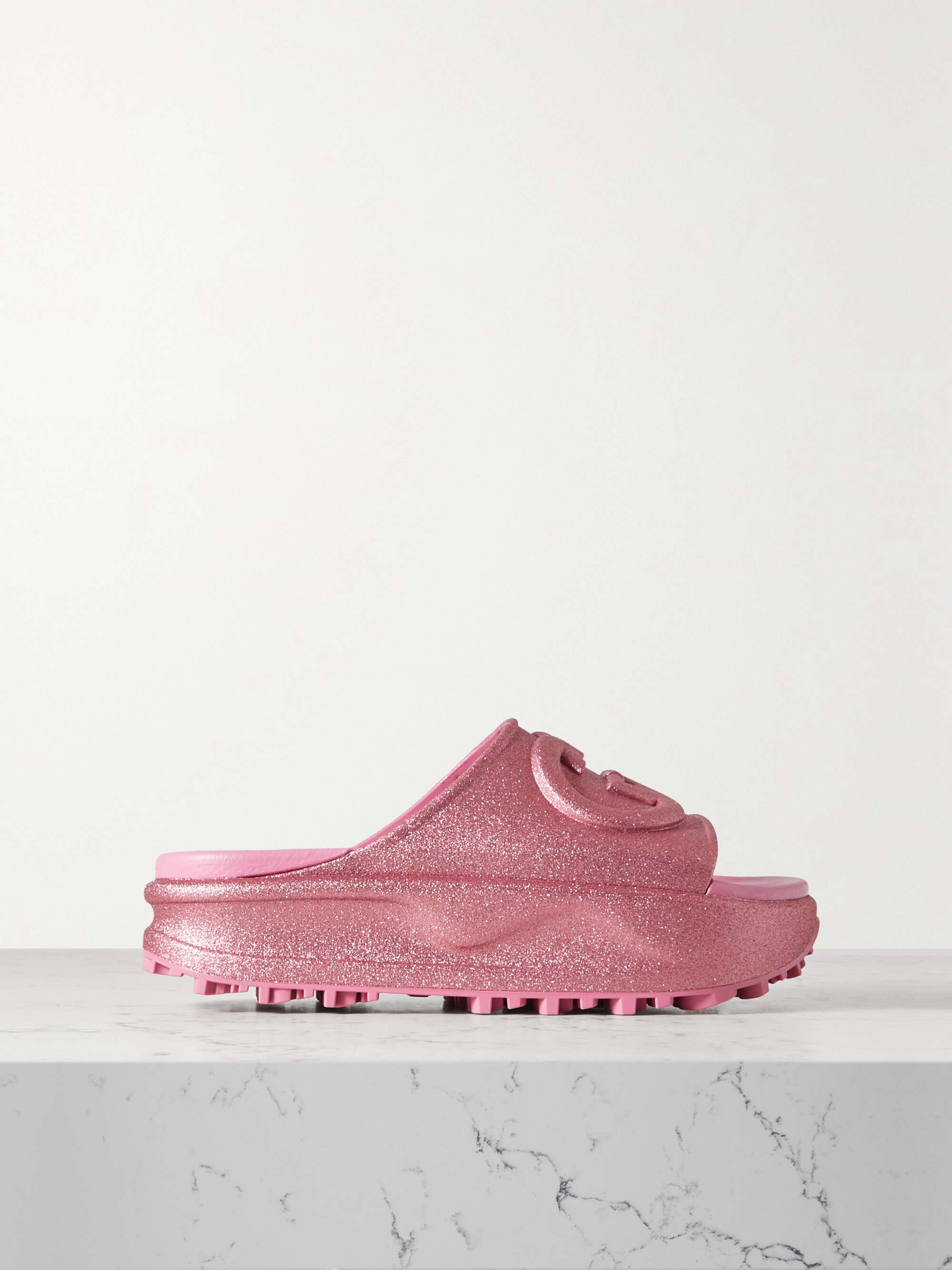 GUCCI Miami rubber platform slides | NET-A-PORTER