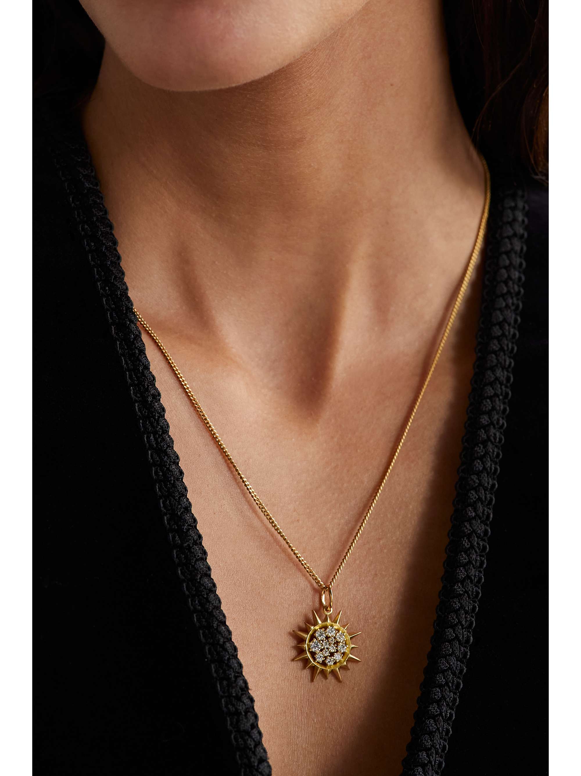 JADE TRAU Margot Kette aus 18 Karat Gold mit Diamanten