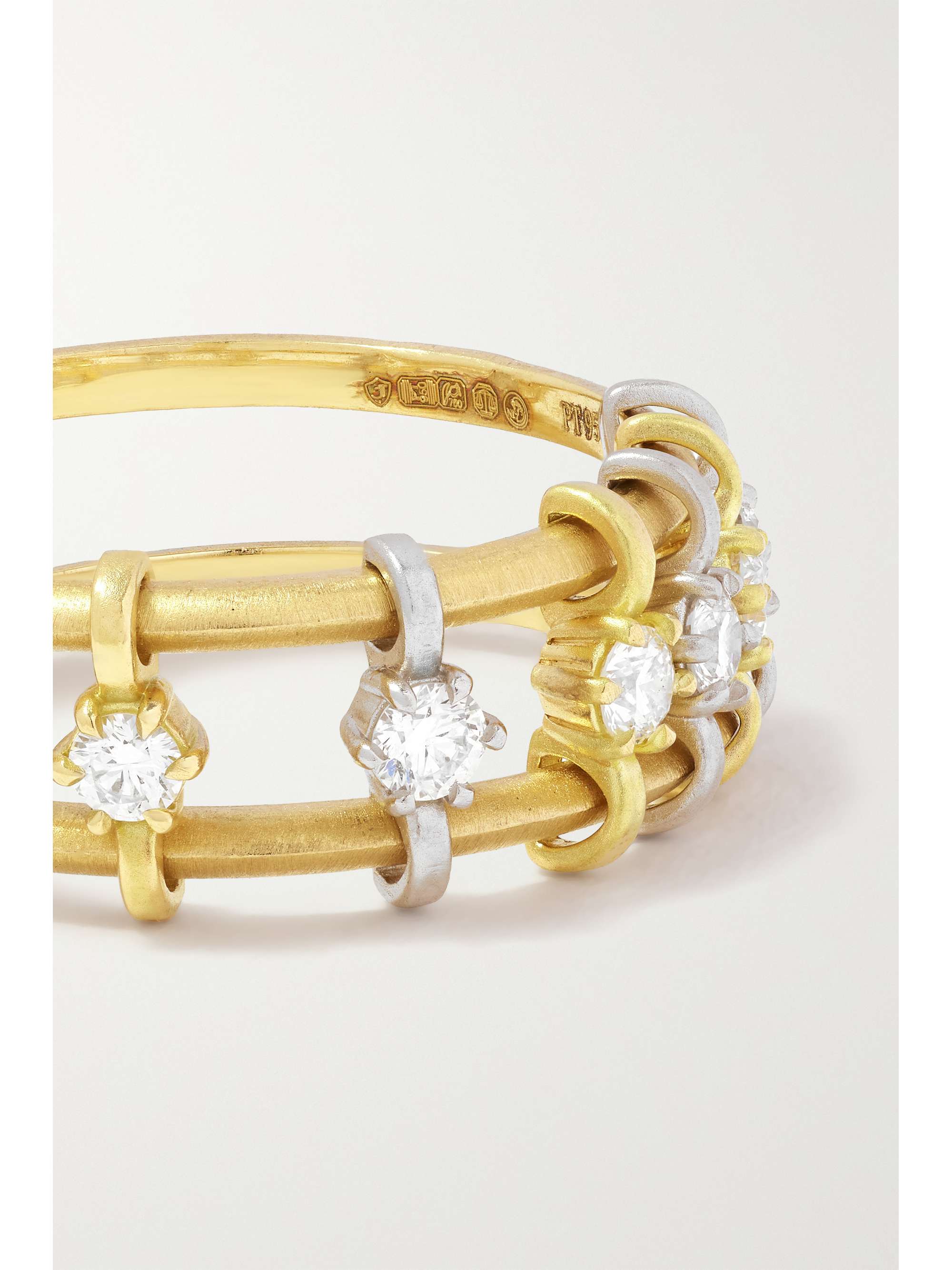 JADE TRAU Penelope 18karat gold and platinum diamond ring NETAPORTER