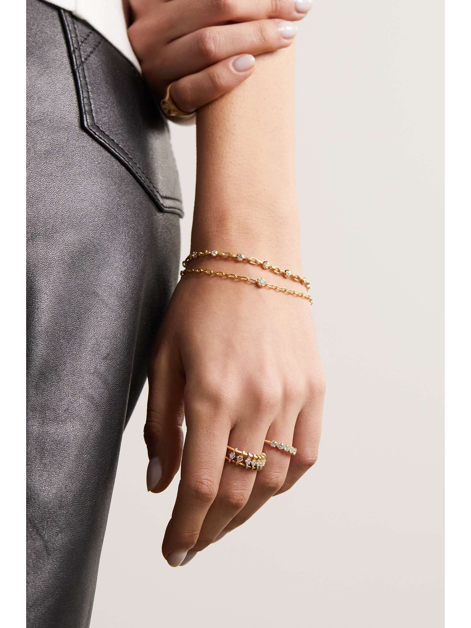 JADE TRAU Penelope 18karat gold and platinum diamond ring NETAPORTER