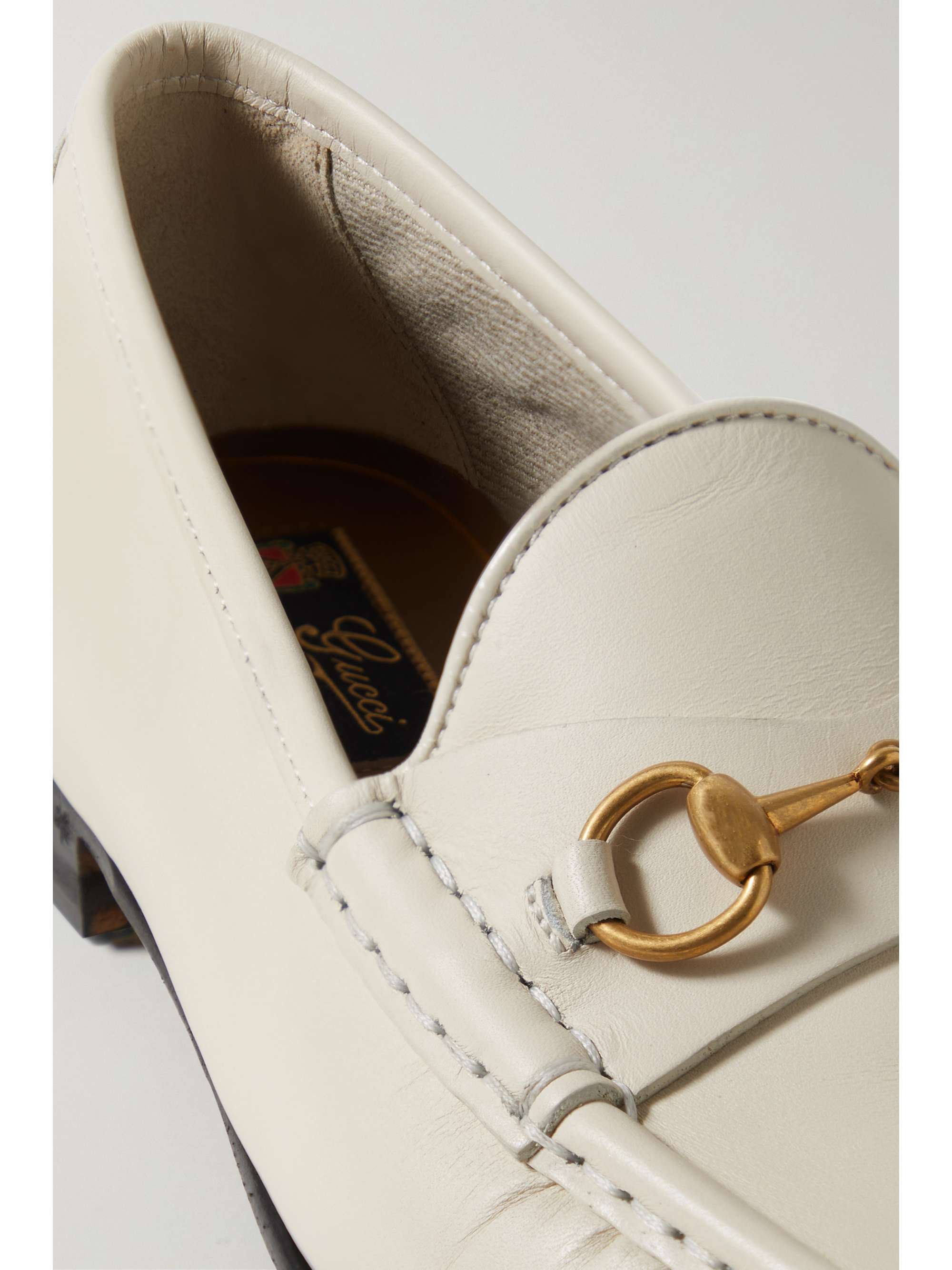 GUCCI Frame horsebit-detailed leather loafers