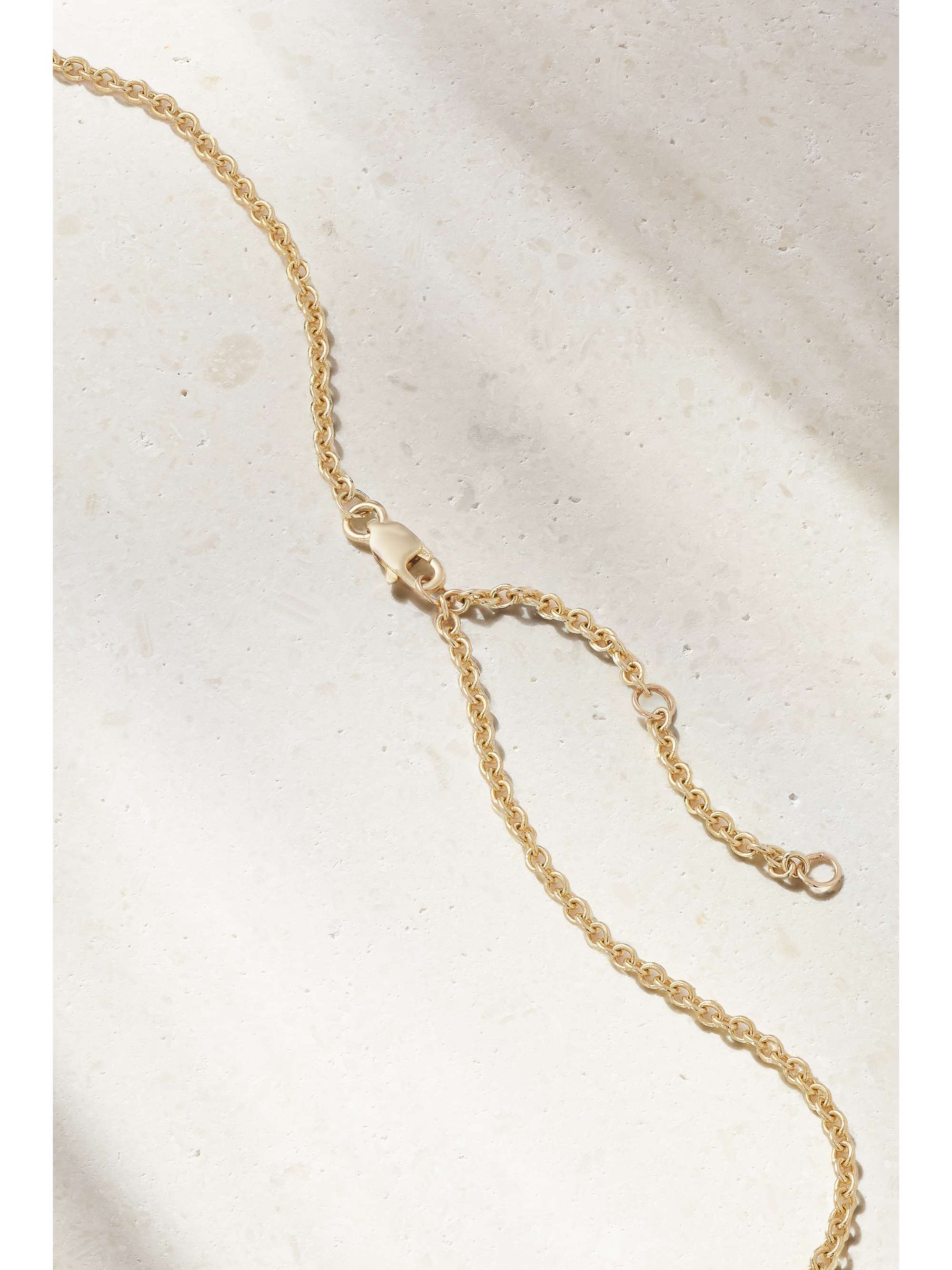 42 SUNS 14karat gold laboratorygrown emerald necklace NETAPORTER