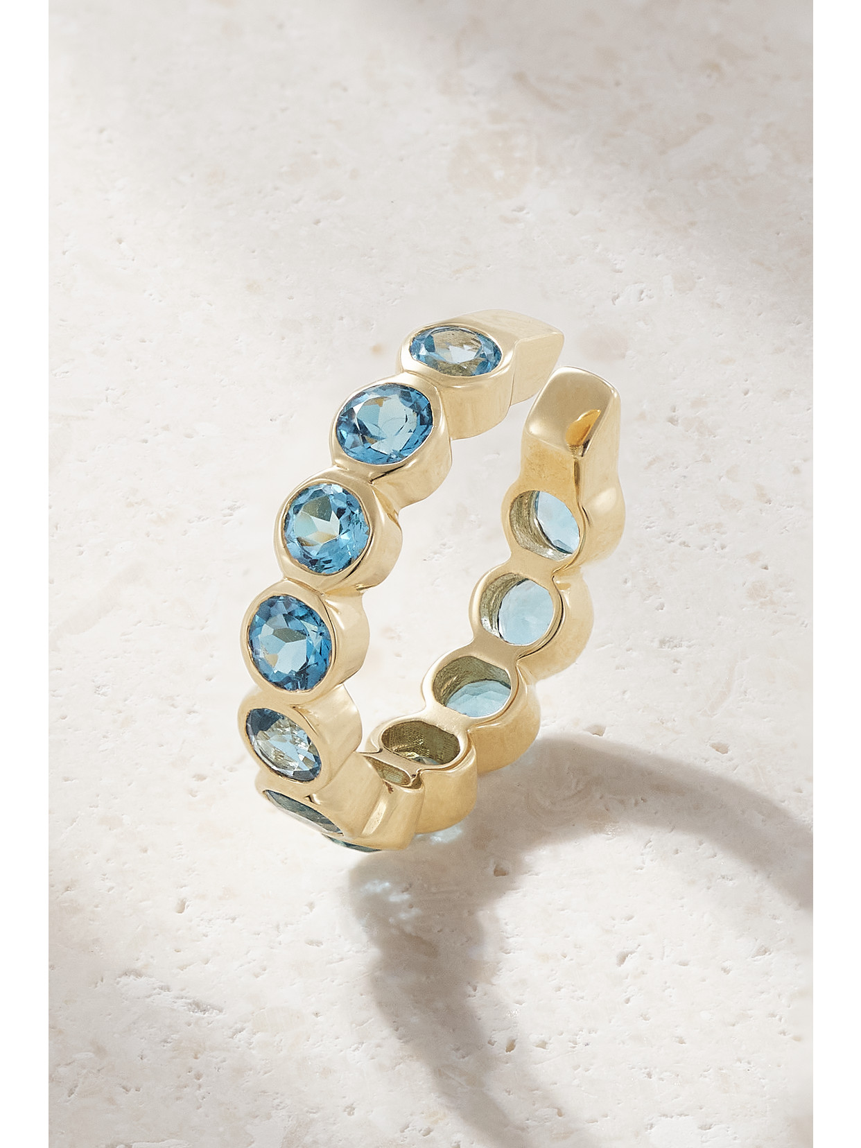 42 SUNS - 14-karat Gold Topaz Ear Cuff - Blue