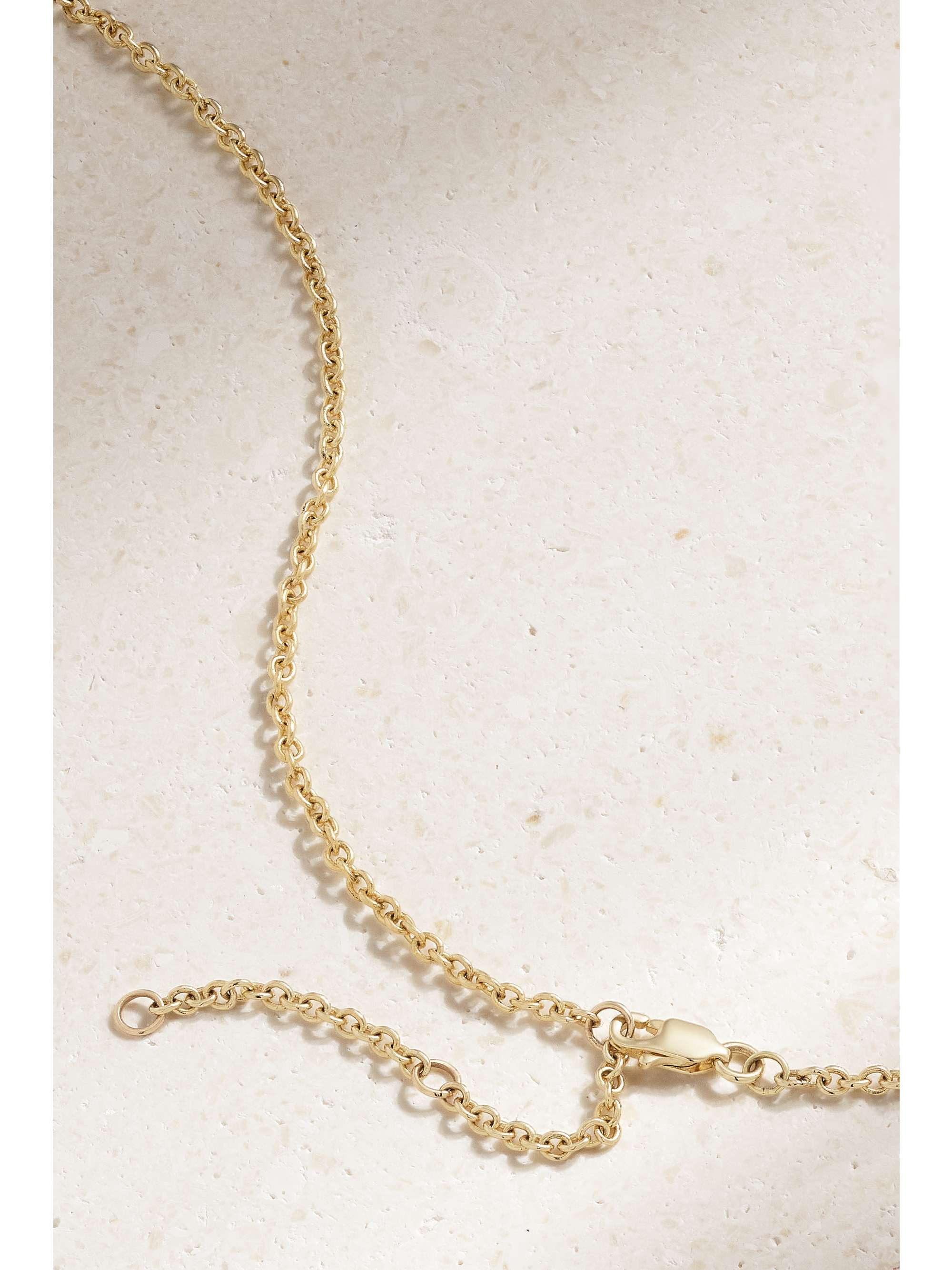 42 SUNS 14karat gold laboratorygrown emerald necklace NETAPORTER