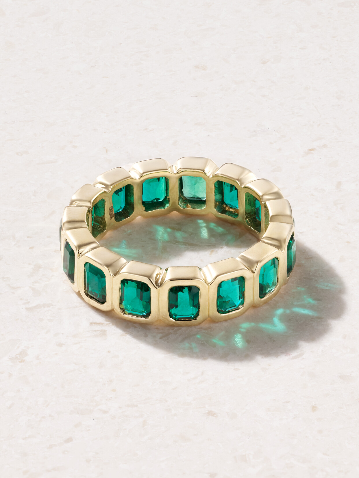 42 SUNS - 14-karat Gold Laboratory-grown Emerald Ring - Green