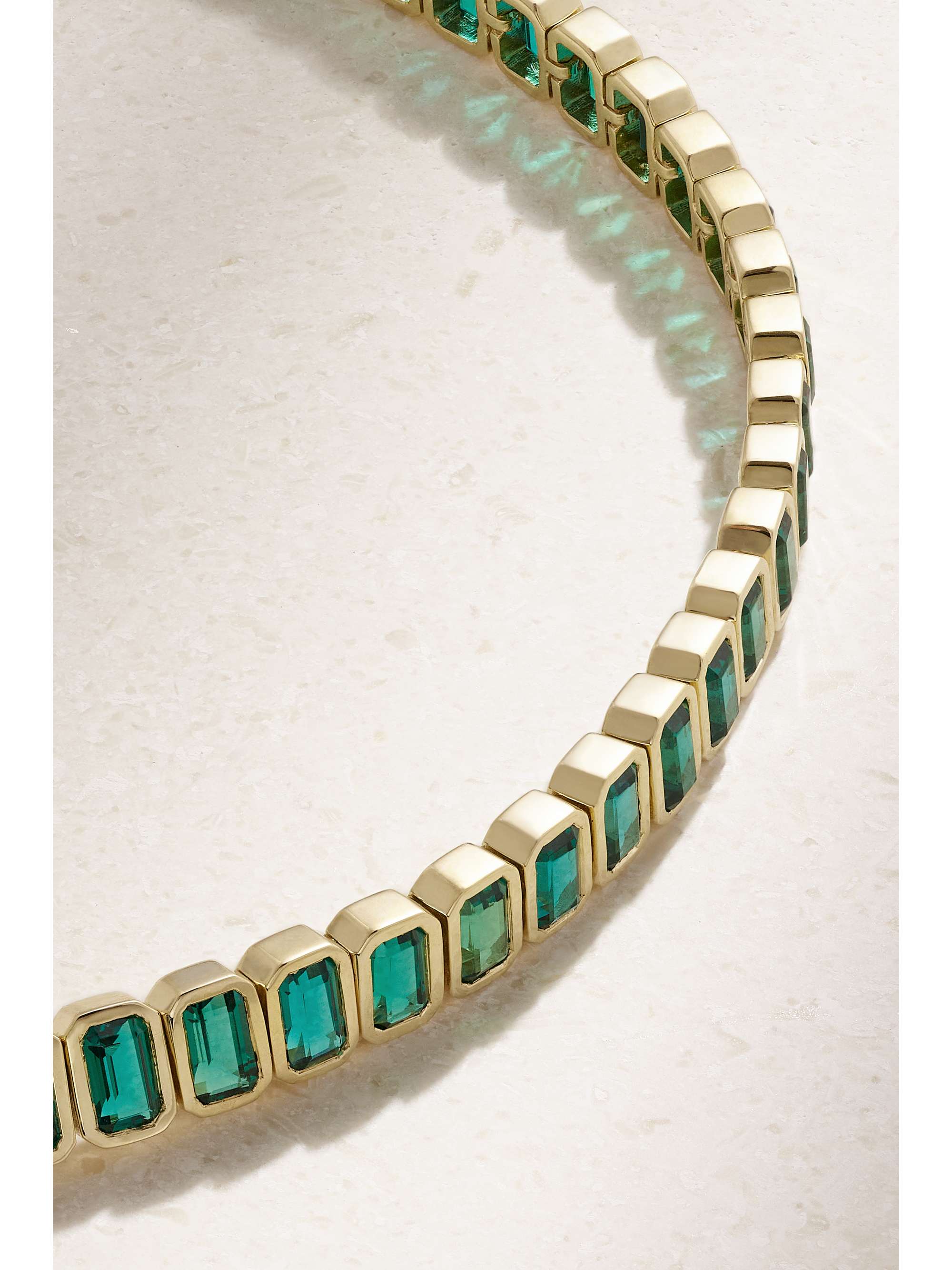 42 SUNS 14-karat gold laboratory-grown emerald bracelet