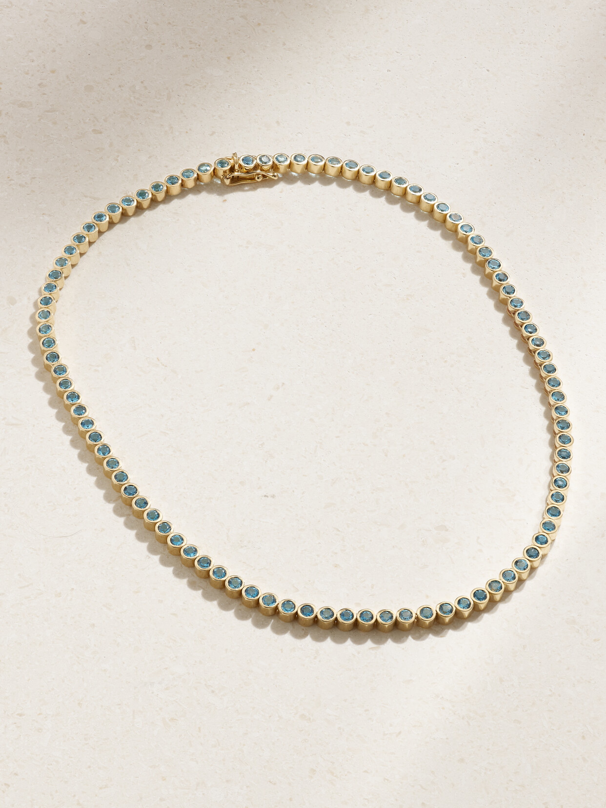 42 SUNS - 14-karat Gold Topaz Necklace - Blue