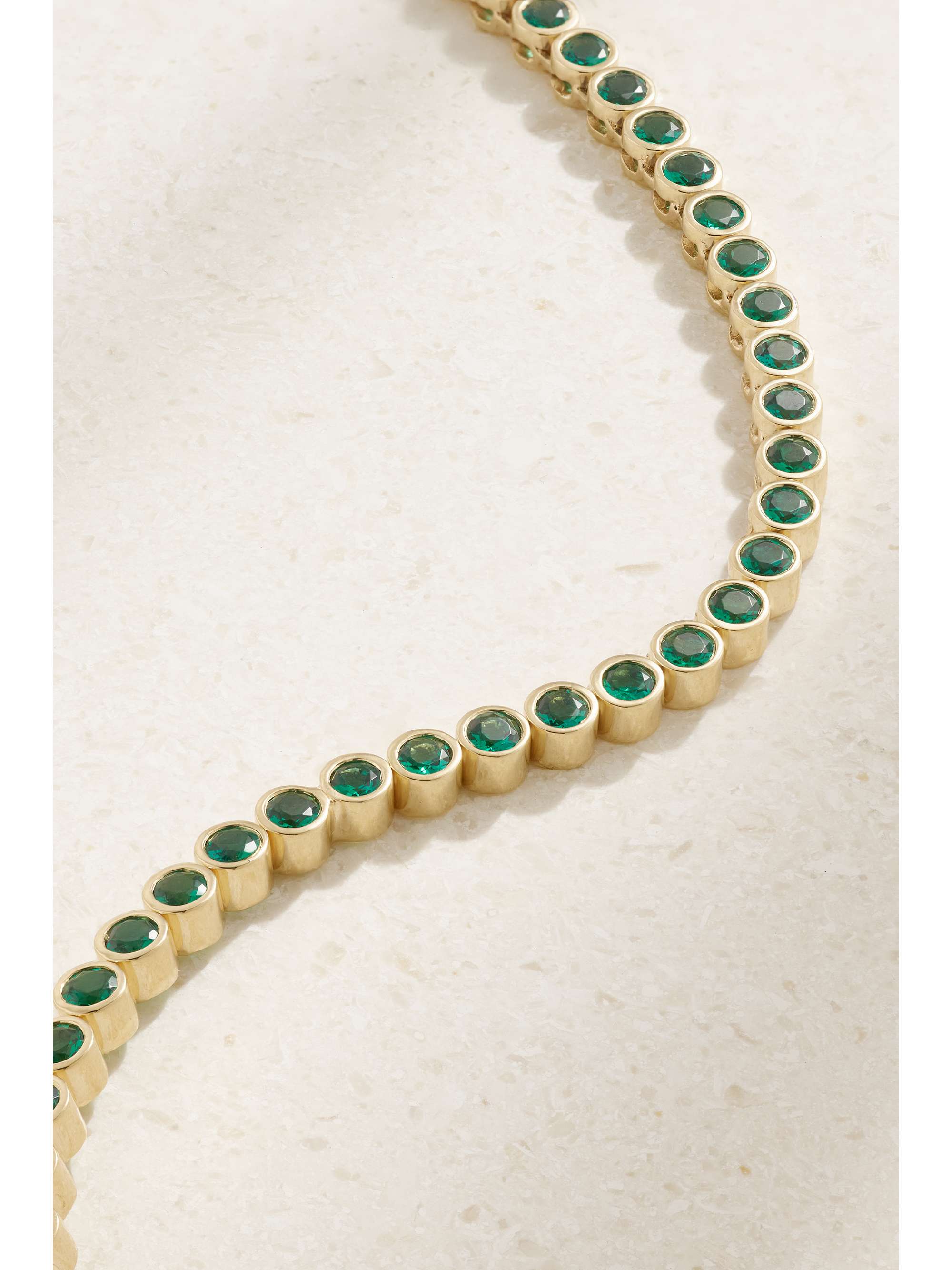42 SUNS 14karat gold laboratorygrown emerald necklace NETAPORTER