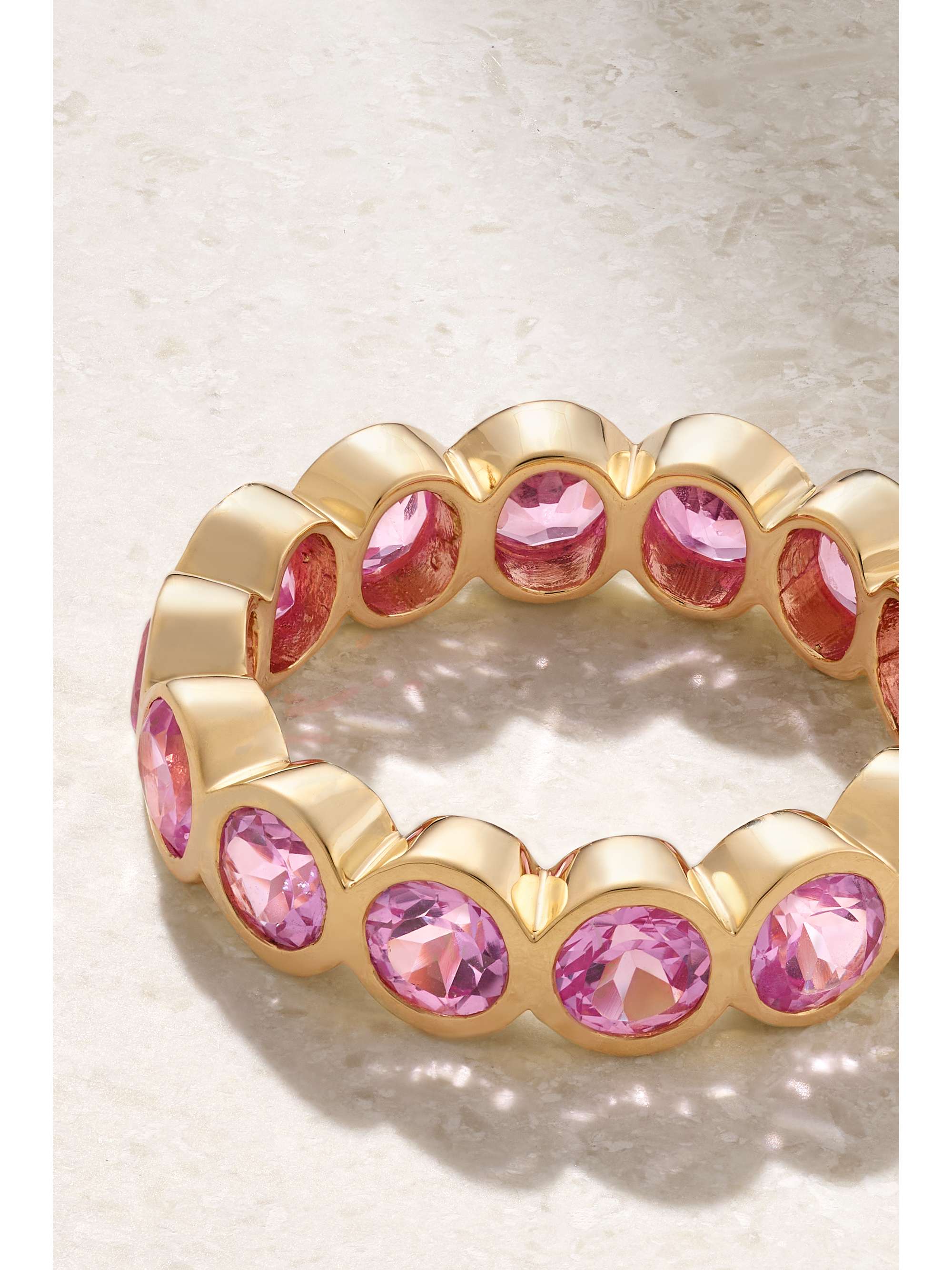 42 SUNS 14-karat gold laboratory-grown sapphire ring