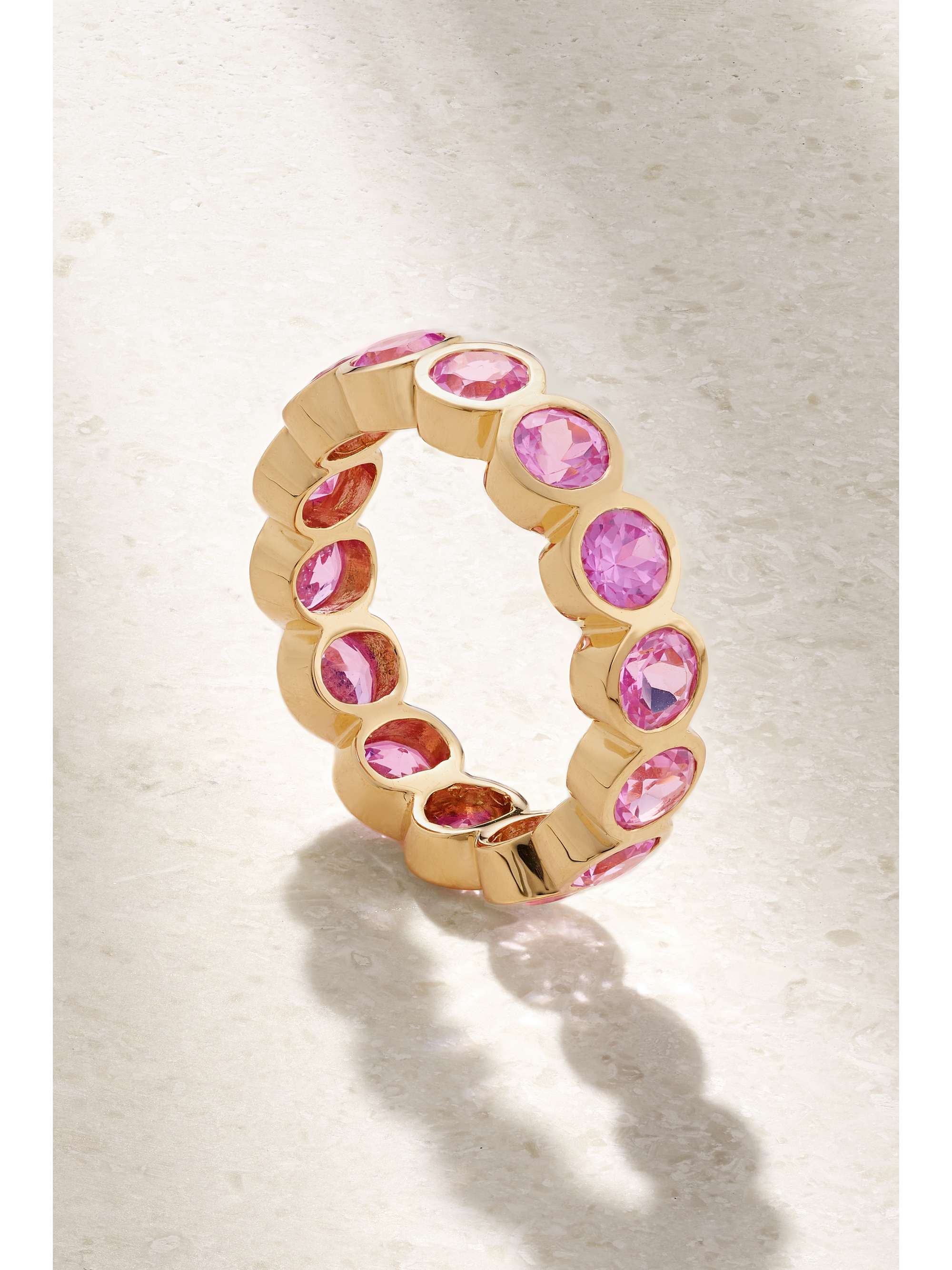 42 SUNS 14-karat gold laboratory-grown sapphire ring
