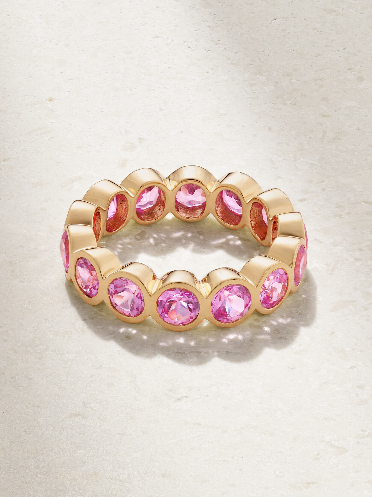 42 SUNS 14-karat Gold Laboratory-grown Sapphire Ring - Pink