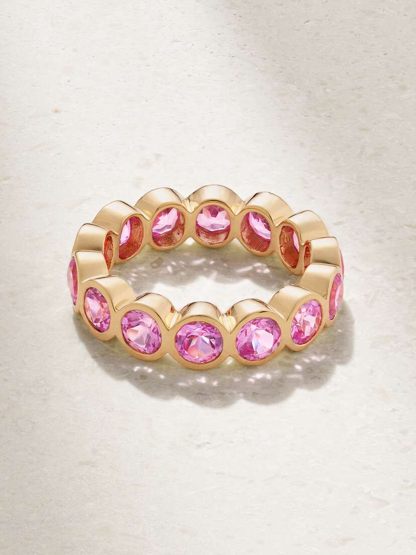 42 SUNS 14-karat Gold Laboratory-grown Sapphire Ring