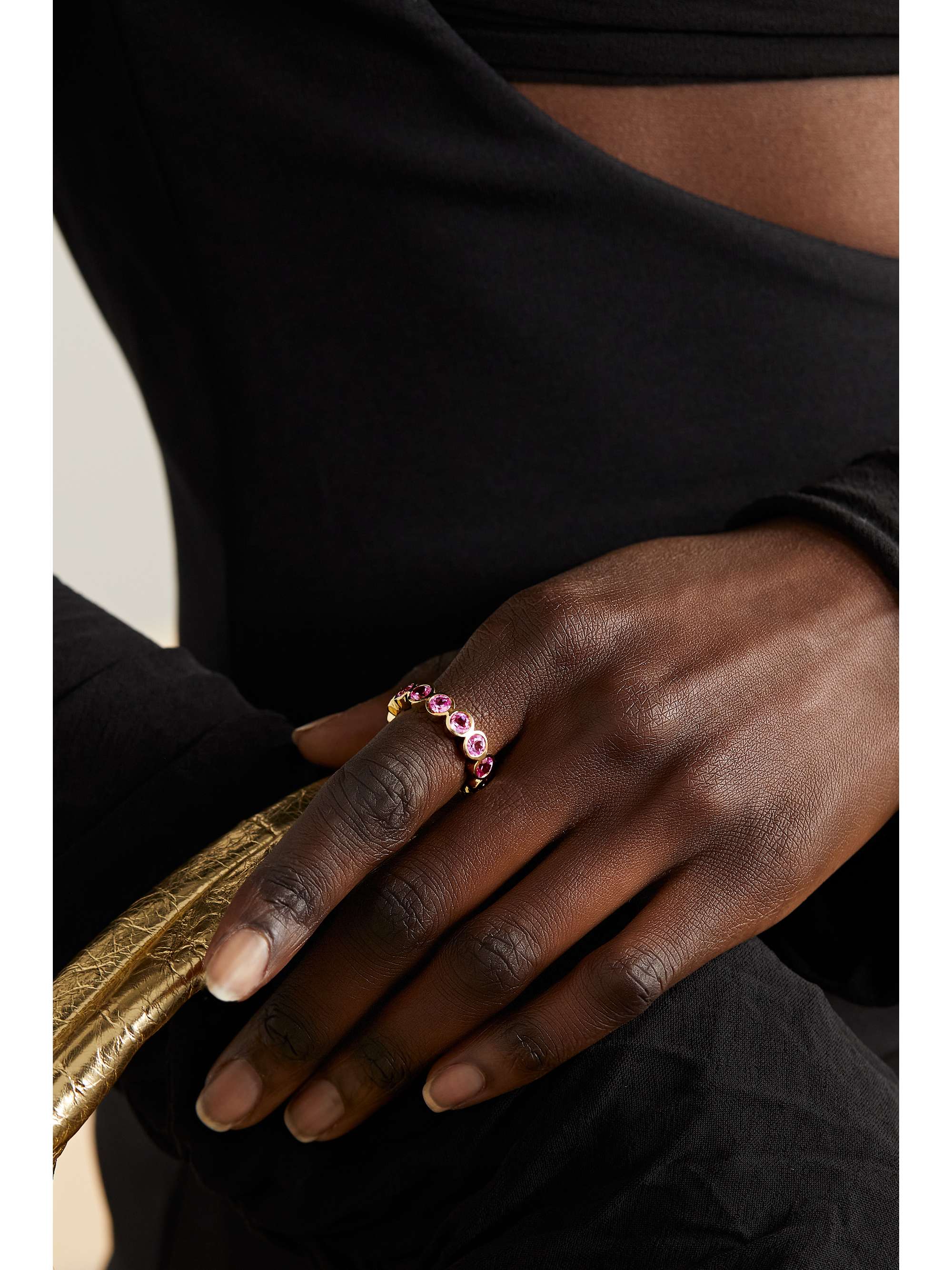 42 SUNS 14-karat gold laboratory-grown sapphire ring