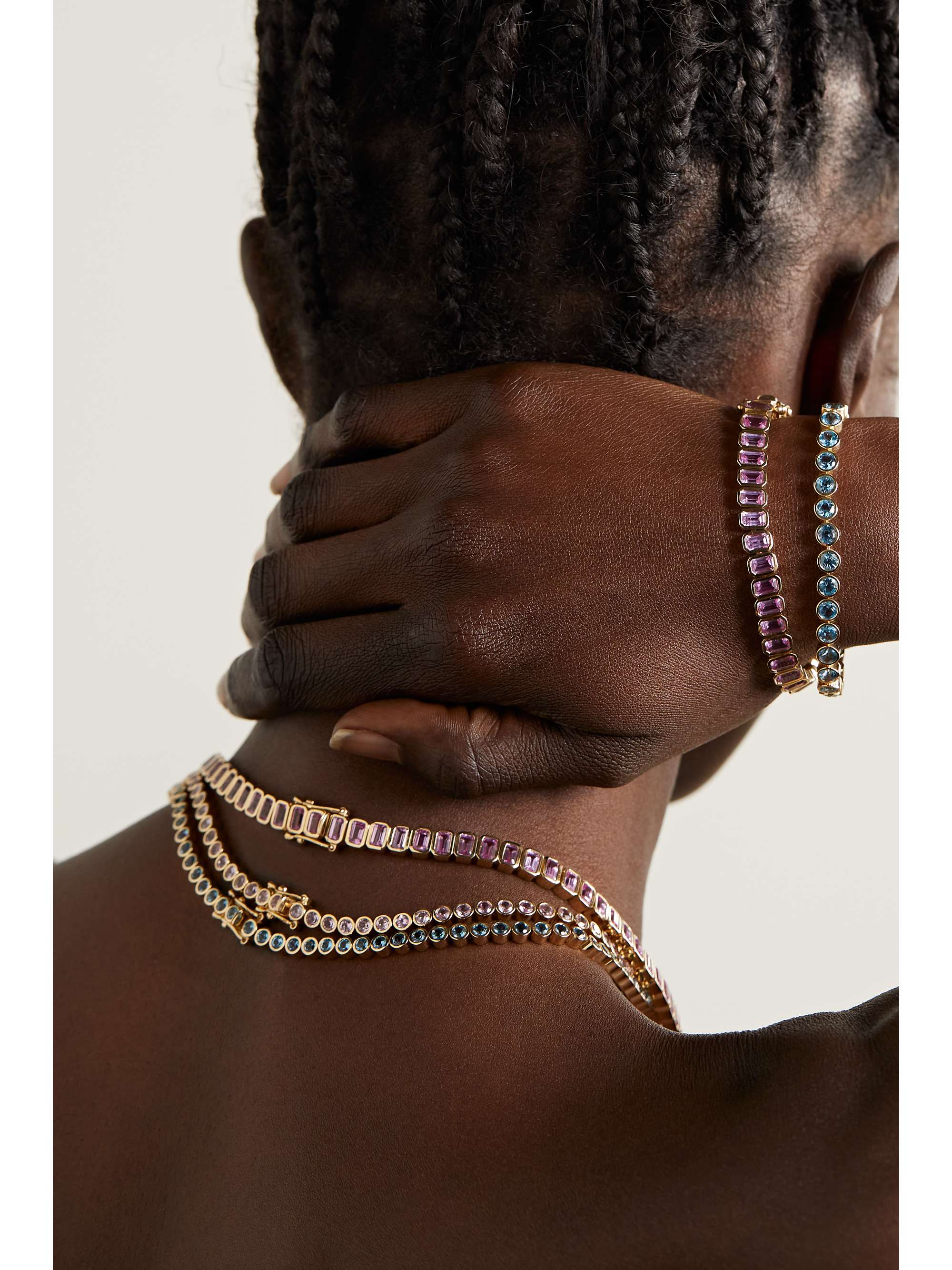 42 SUNS 14-karat gold topaz bracelet