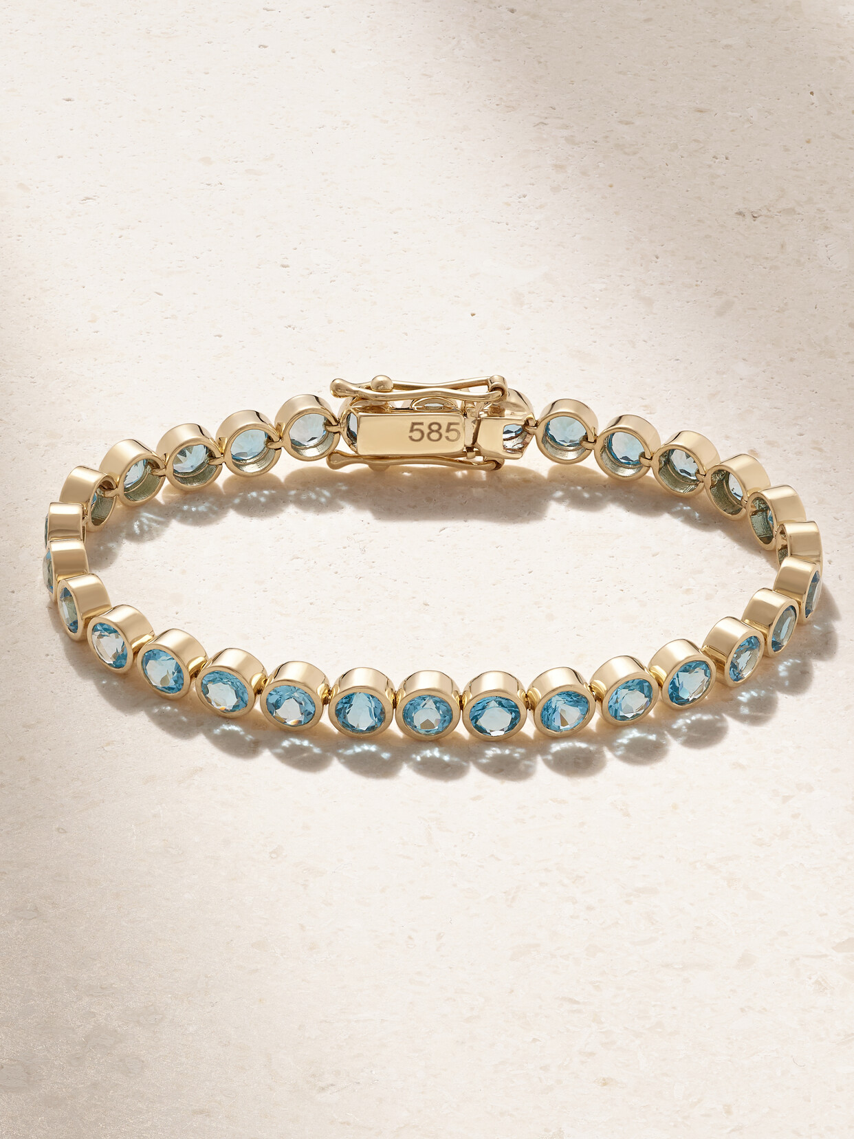 42 Suns 14-karat Gold Topaz Bracelet In Blue