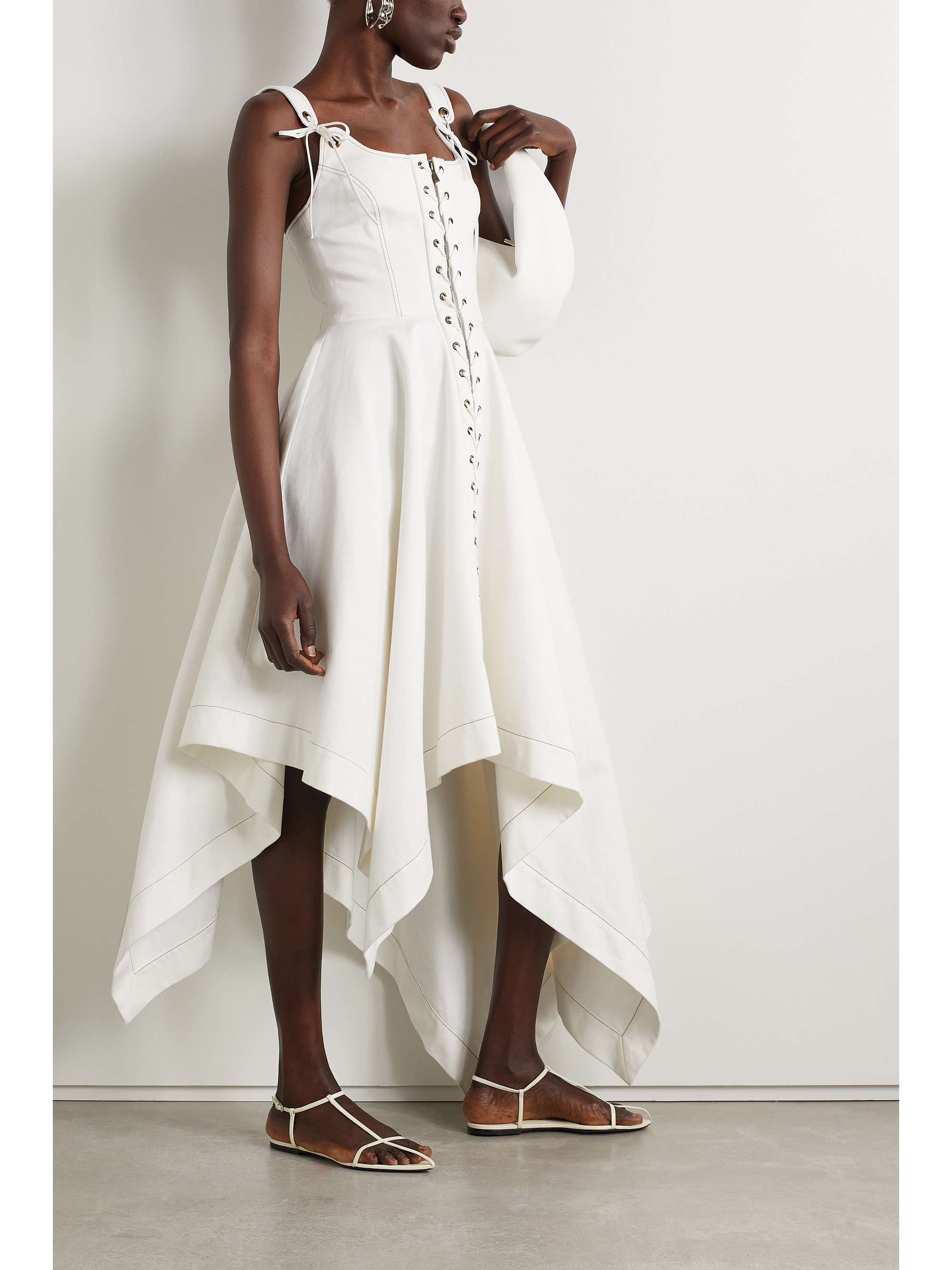 Mia Vintage Maxi Jumper Dress Asymmetrical Hem Button Down main image 0