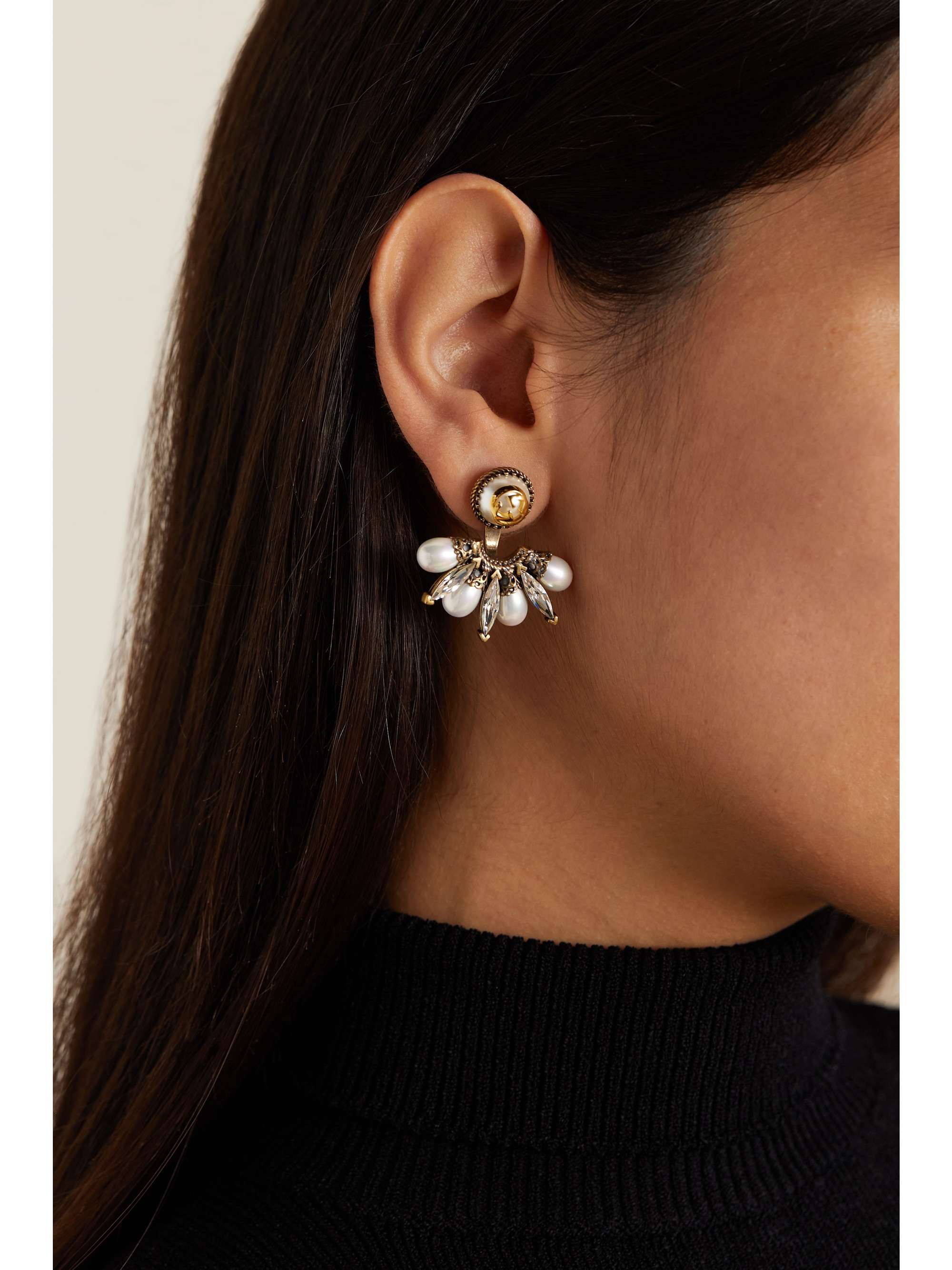 GUCCI フェイクパール ピアス ゴールドトーン GUCCI フェイクパール ピアス ゴールドトーン | NET-A-PORTER