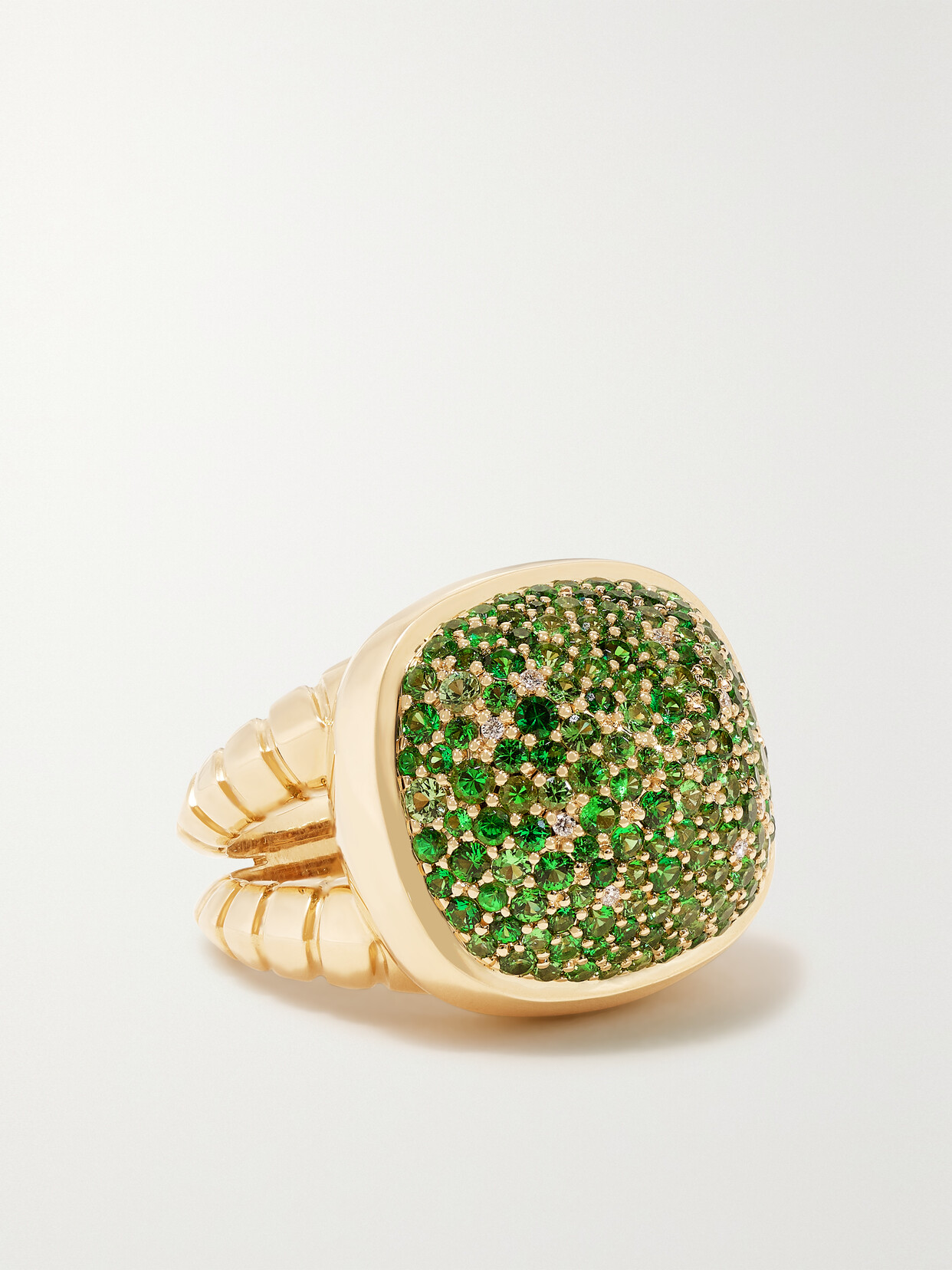 Marina B - Tigella 18-karat Gold, Tsavorite And Diamond Ring - 7