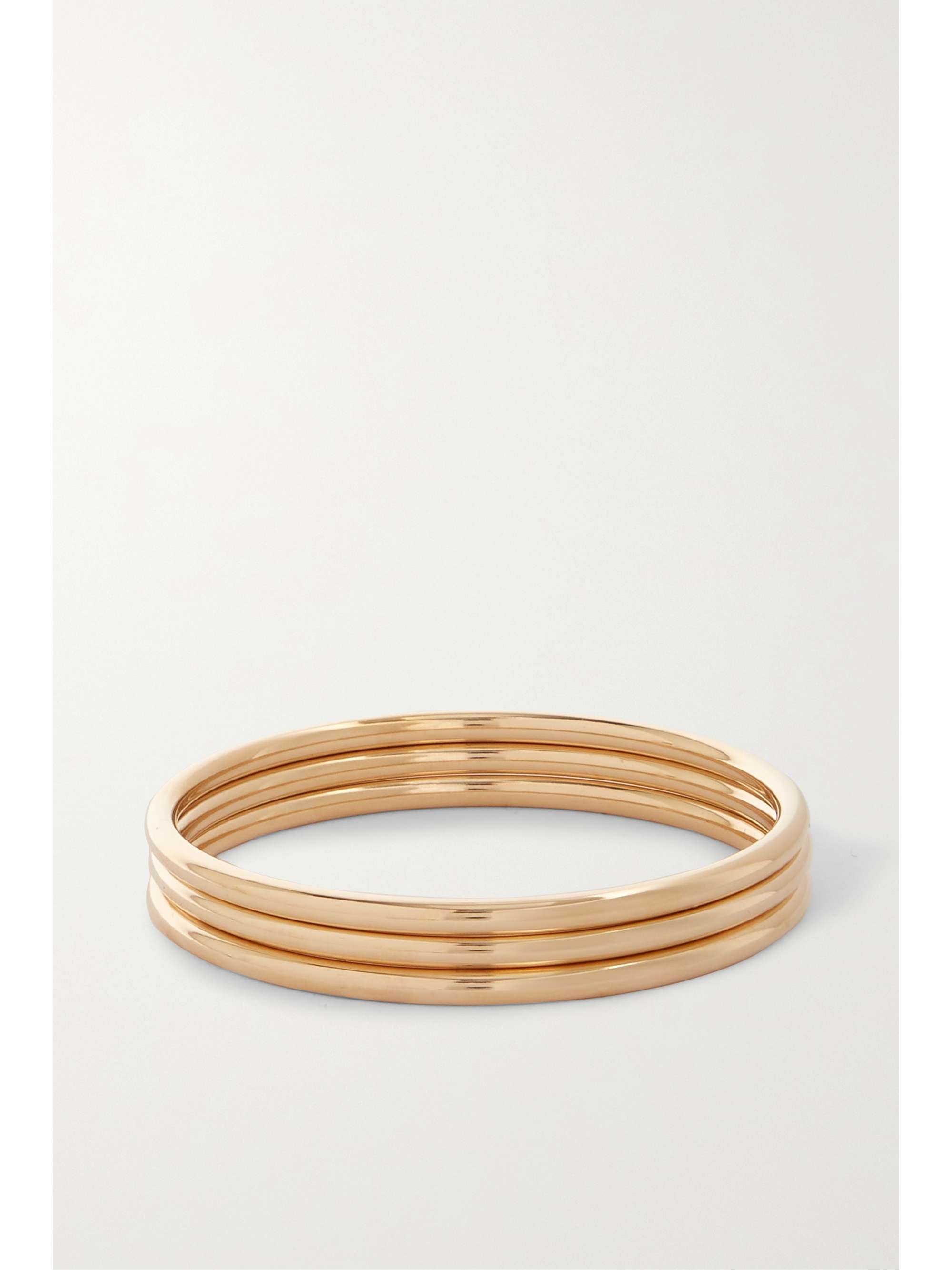 JENNIFER FISHER Classic Cylinder set of three gold-plated bangles