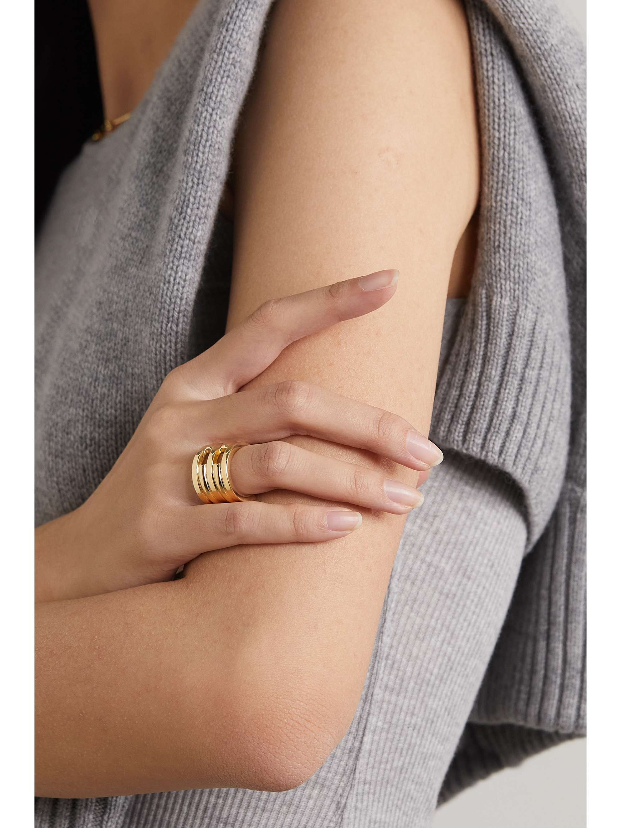 JENNIFER FISHER Multi Stack gold-tone ring