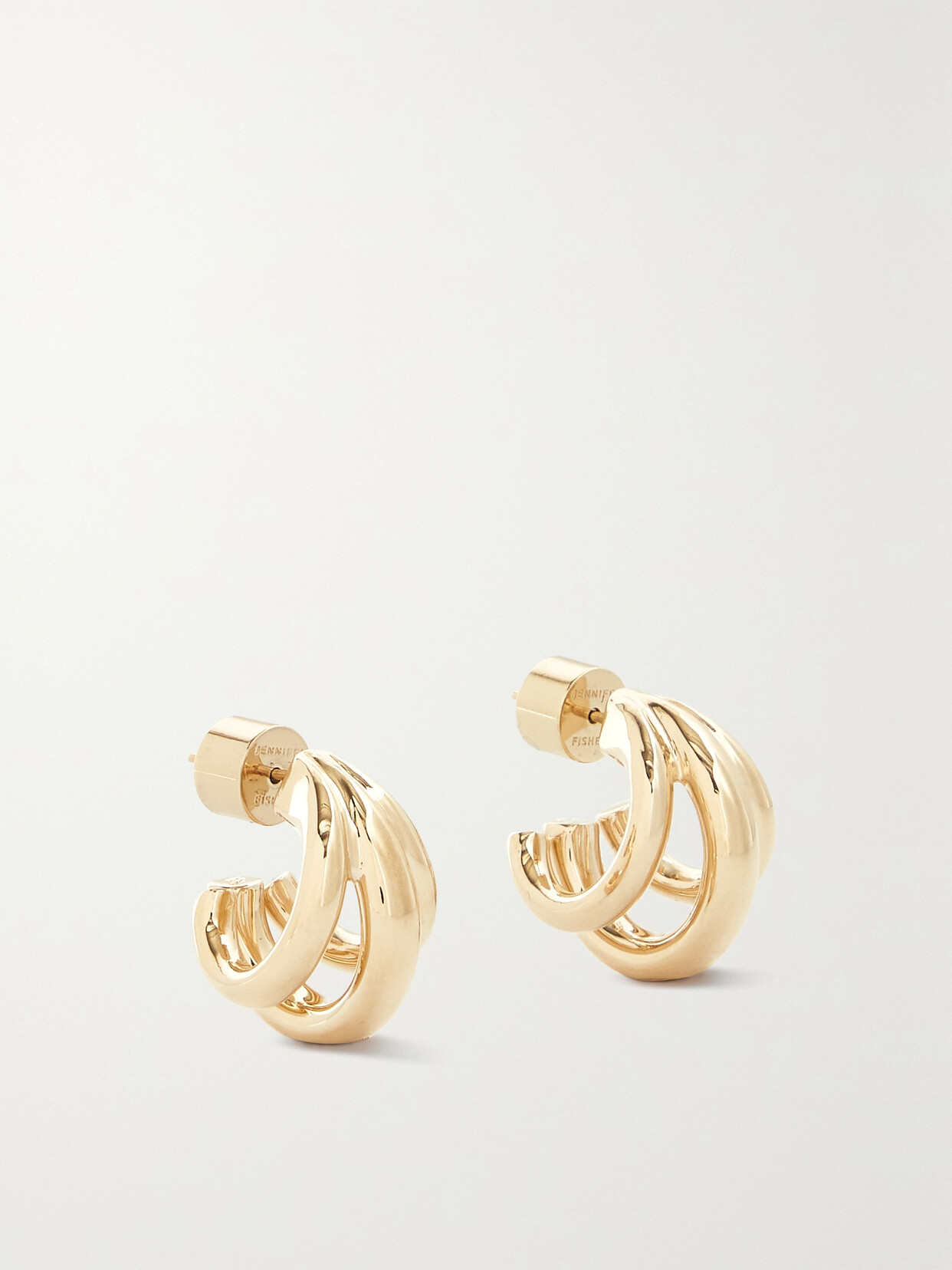 Jennifer Fisher Micro Triple Lilly -plated Hoop Earrings