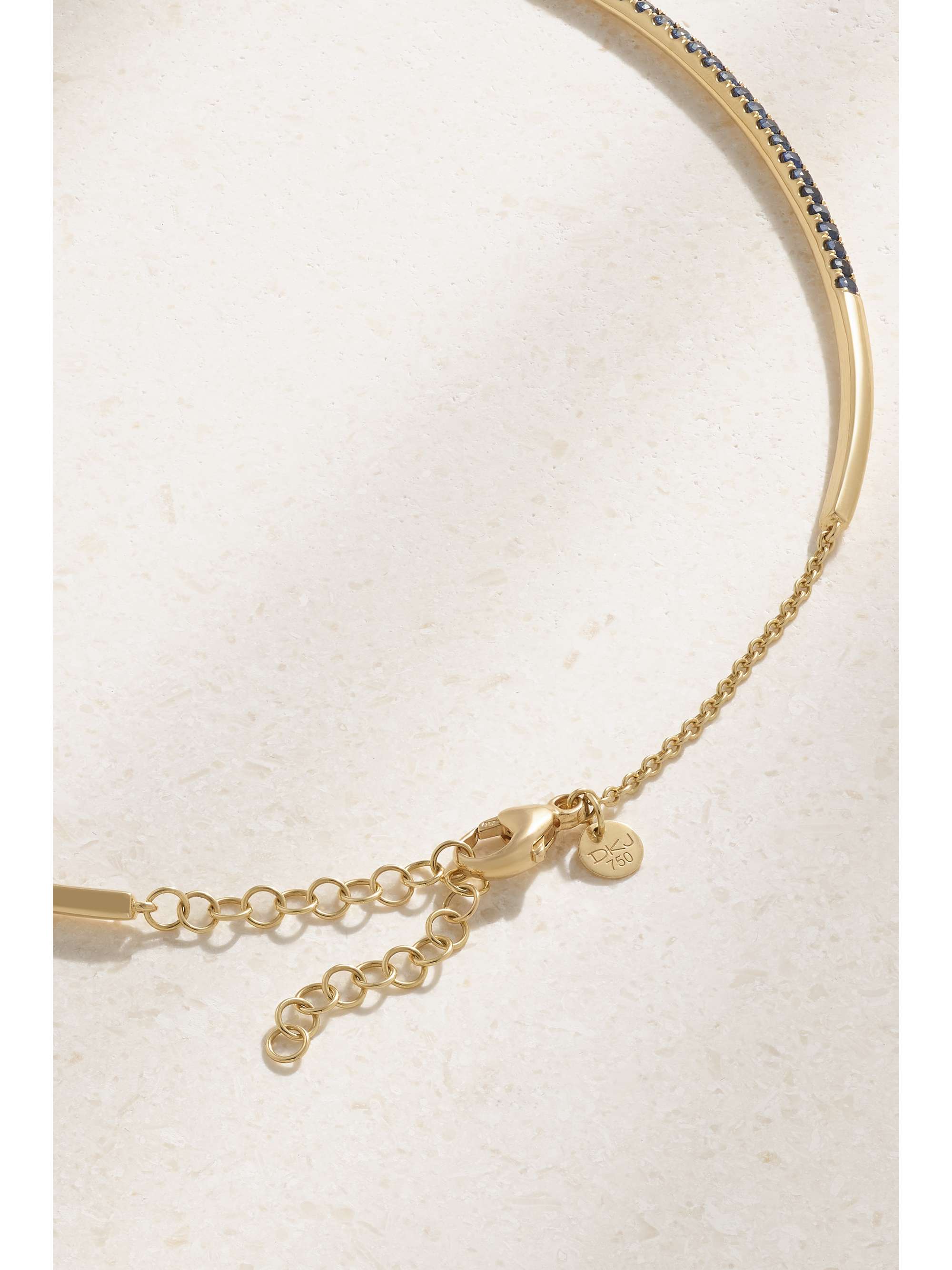 DIANE KORDAS 18-karat gold, sapphire and diamond choker