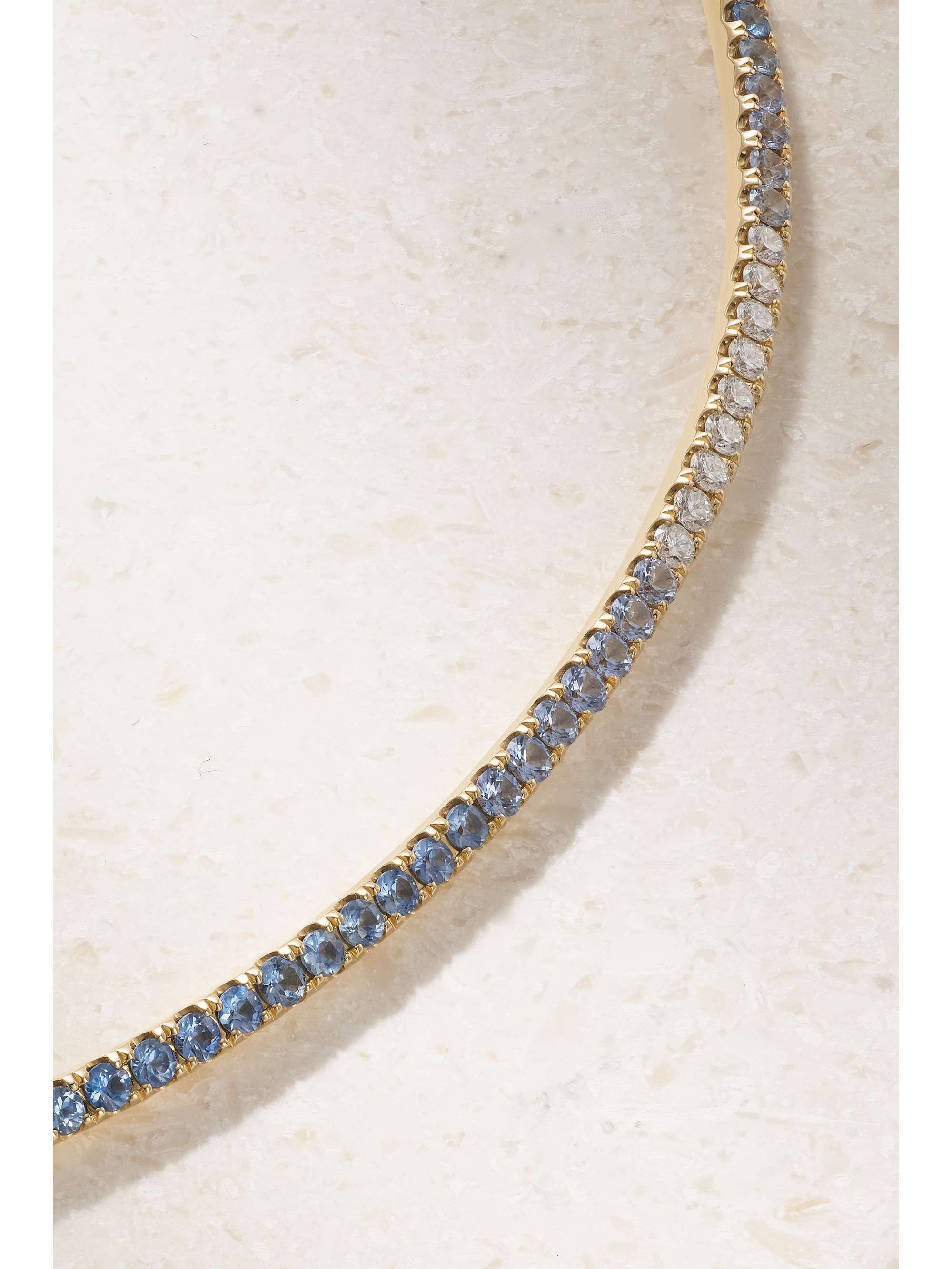 DIANE KORDAS 18-karat gold, sapphire and diamond choker