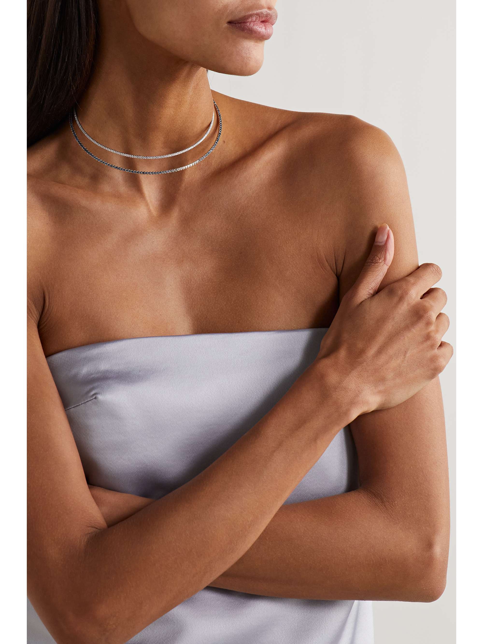 DIANE KORDAS 18-karat gold, sapphire and diamond choker