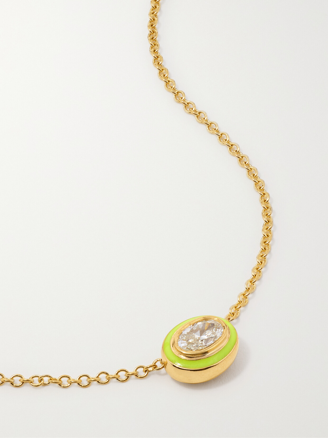 Melissa Kaye Lenox Reign 18-karat , Diamond And Enamel Necklace