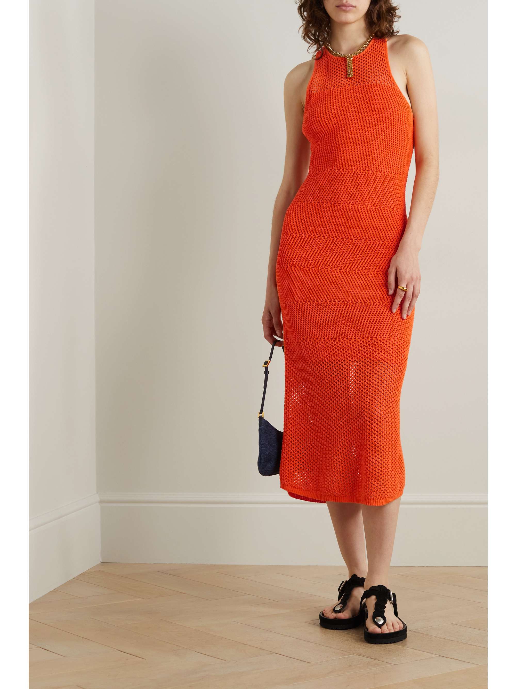 A.L.C. Roland crocheted cotton midi dress