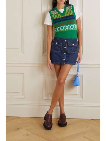 Redone denim best sale skirt