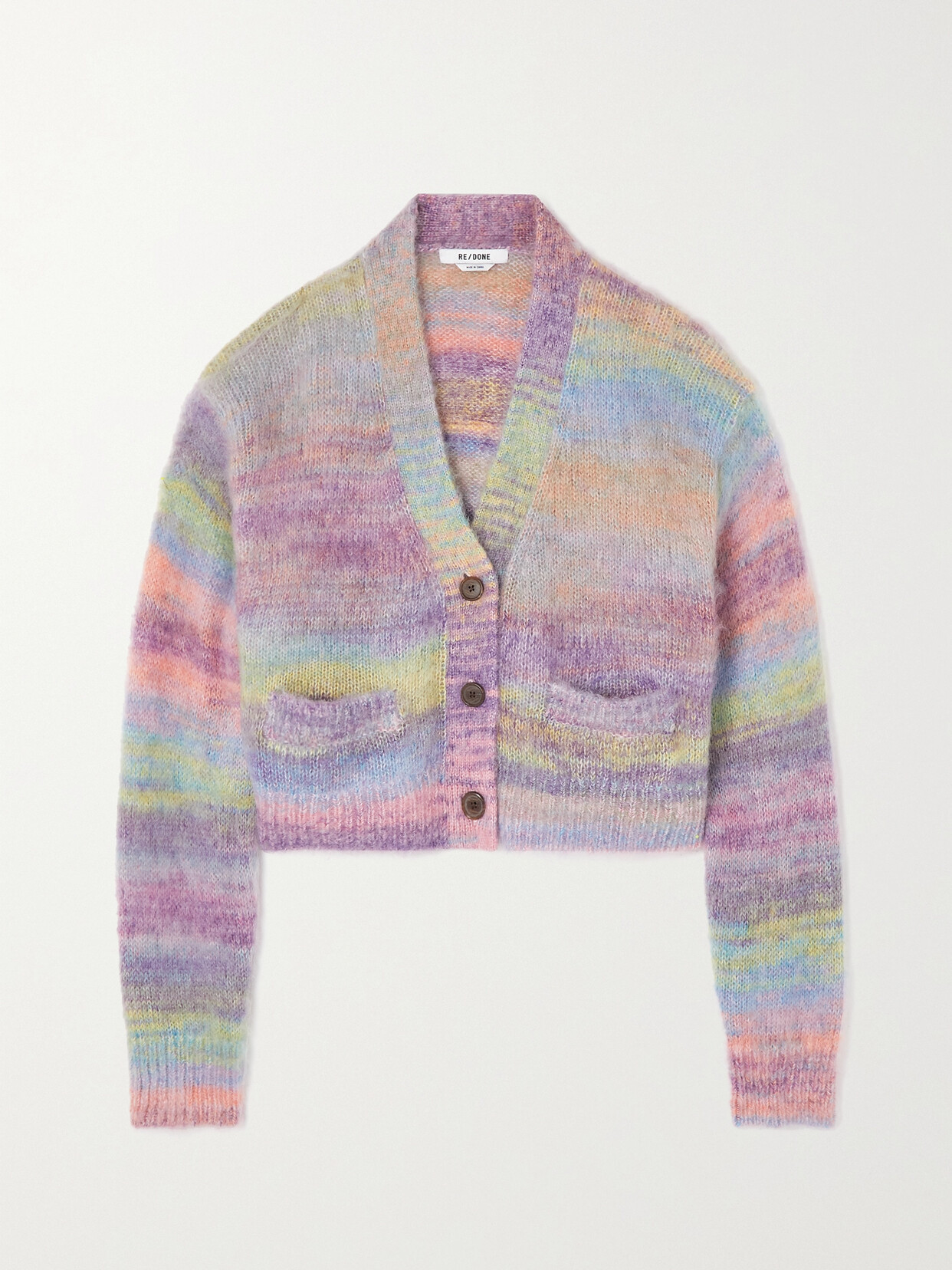 RE/DONE 90S CROPPED KNITTED CARDIGAN