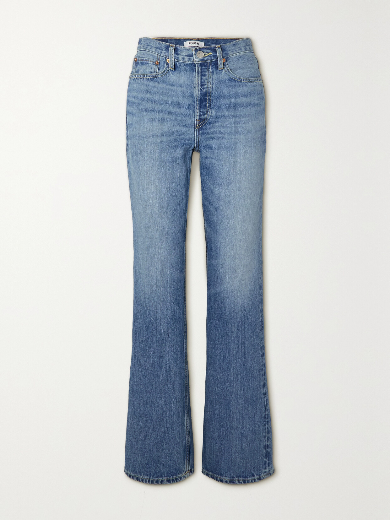 RE/DONE - 70s Bootcut High-rise Straight-leg Jeans - Blue