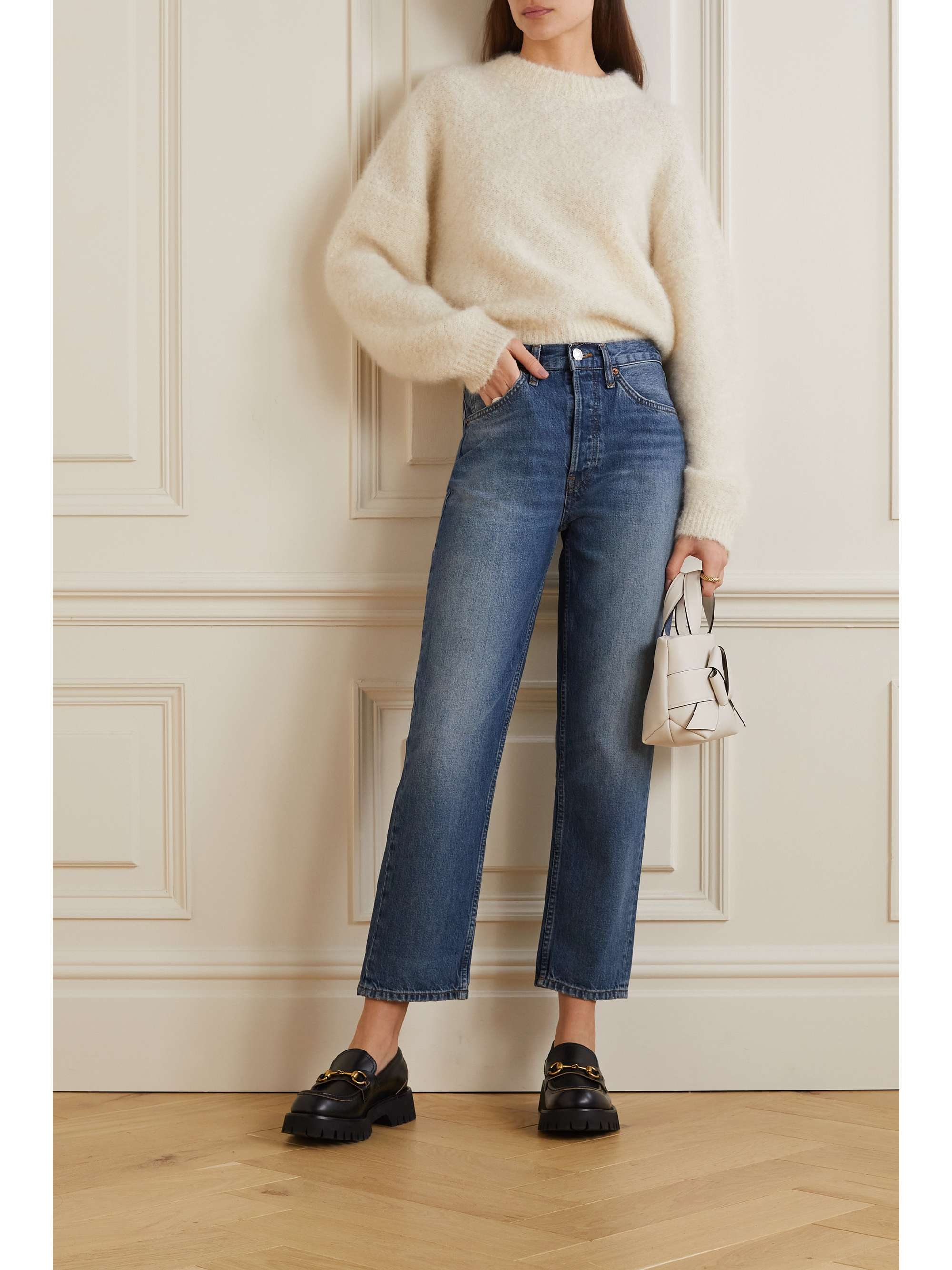 RE/DONE 70s Stove Pip high-rise straight-leg jeans | NET-A-PORTER