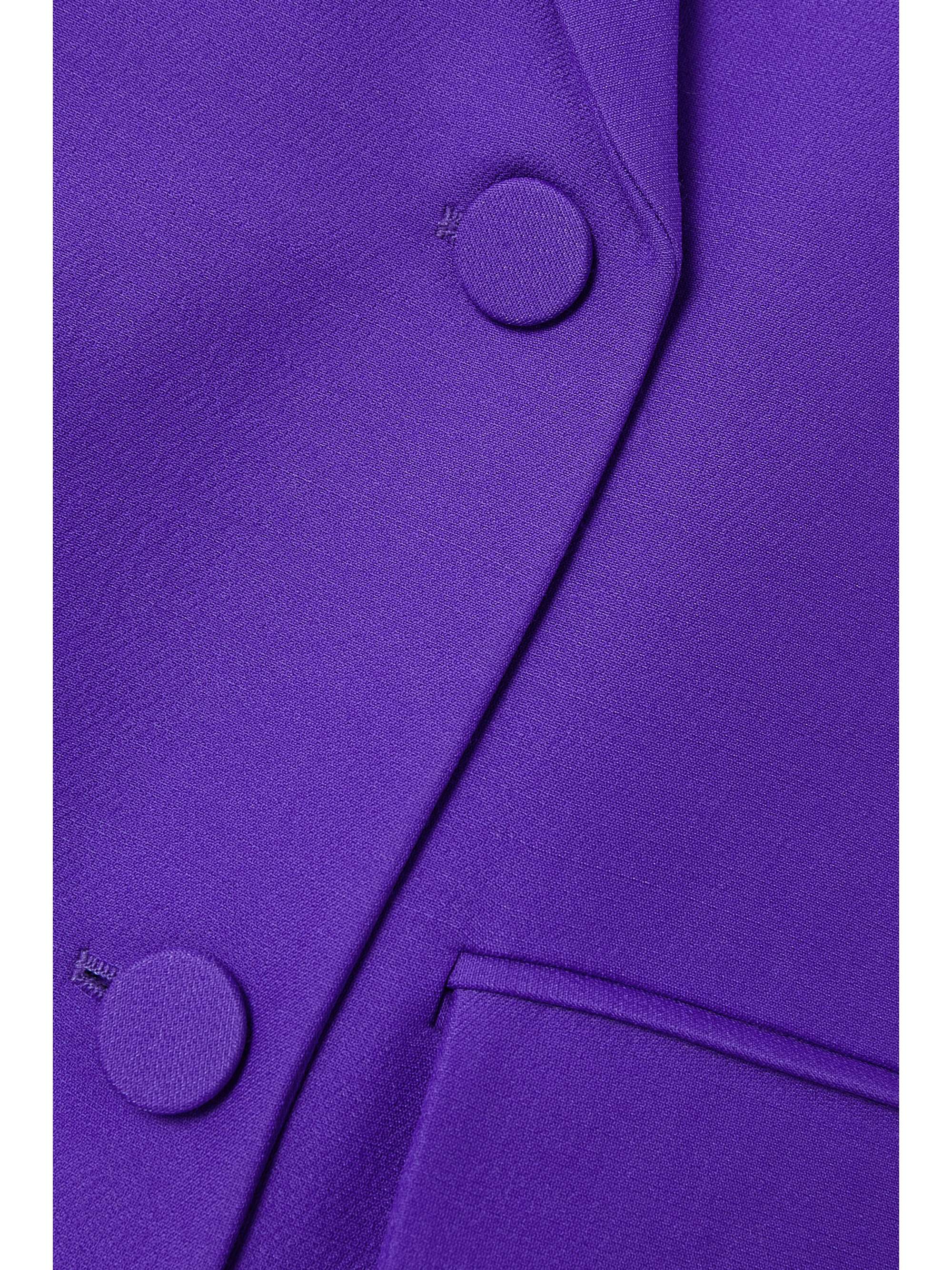 VALENTINO Oversized double-breasted wool and silk-blend crepe blazer