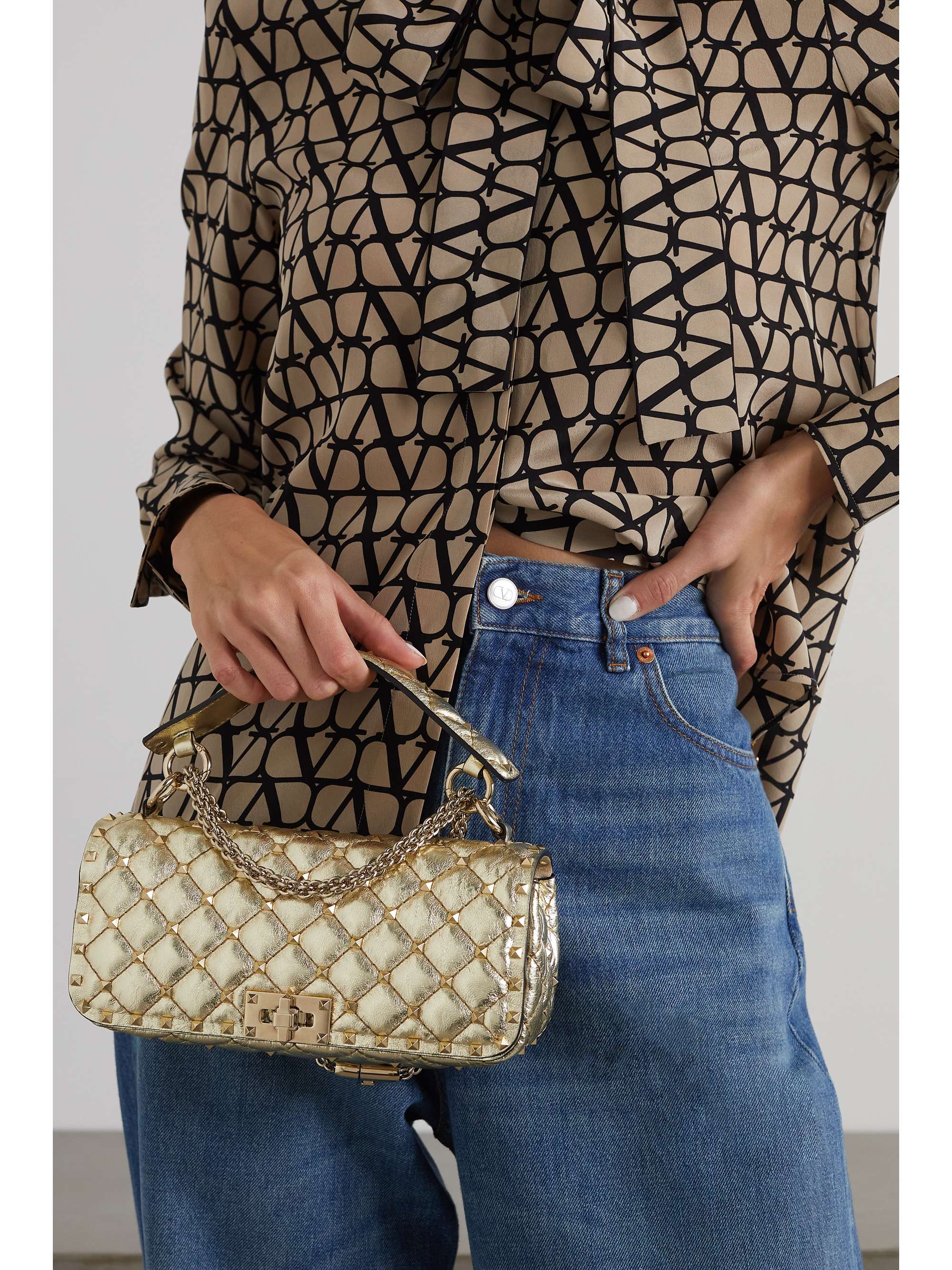 VALENTINO GARAVANI Valentino Garavani Rockstud Spike quilted leather