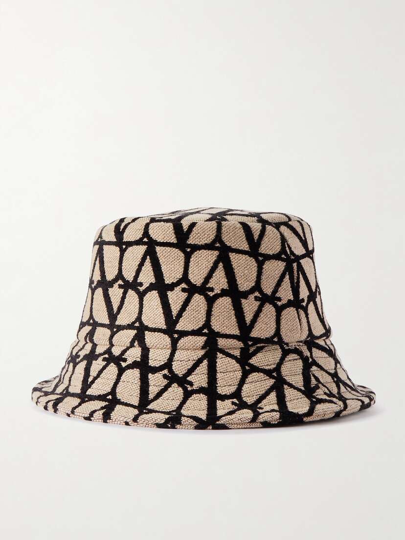 Valentino Garavani Canvas-jacquard Bucket Hat