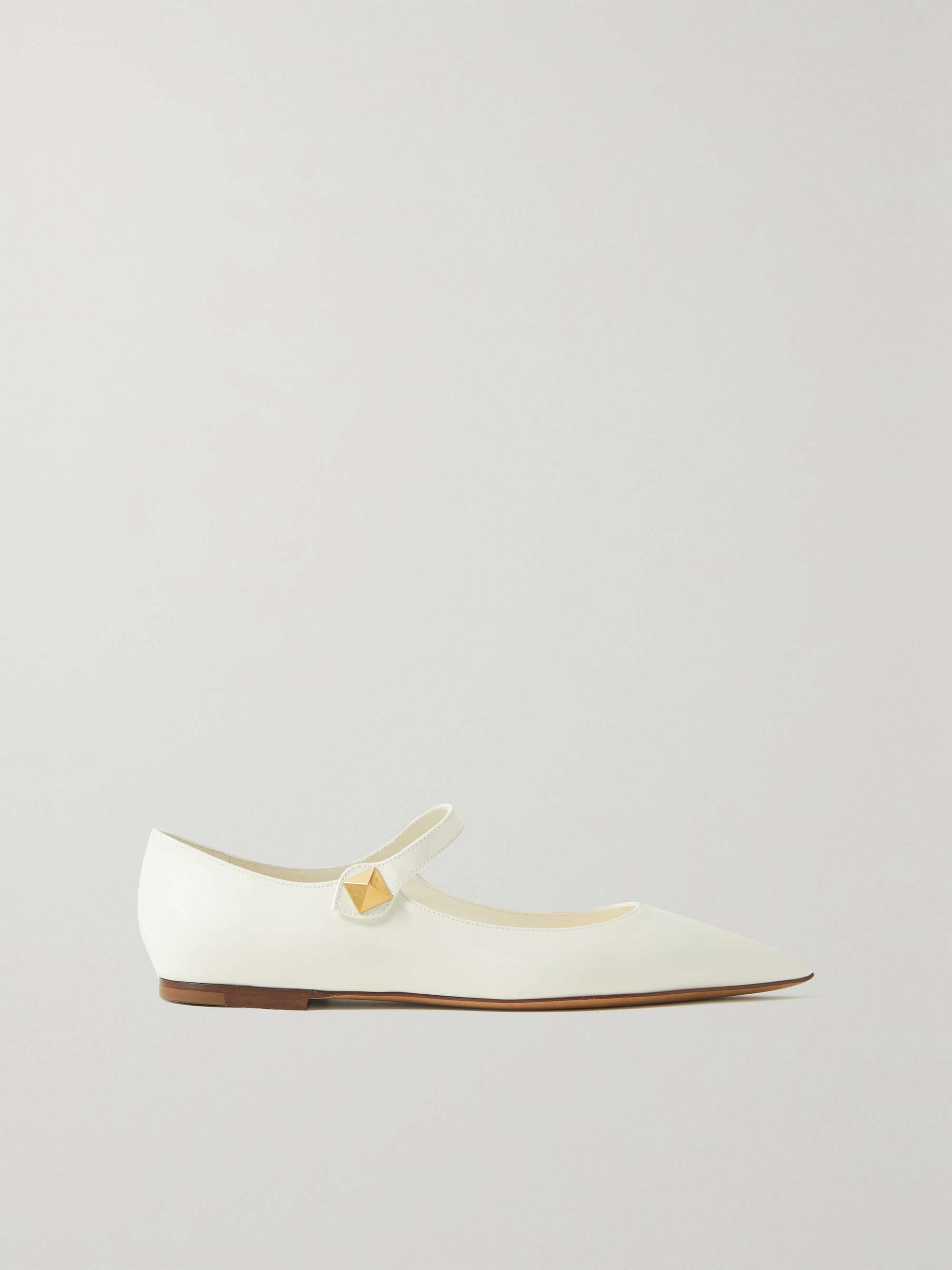 VALENTINO GARAVANI Valentino Garavani patent-leather point-toe flats