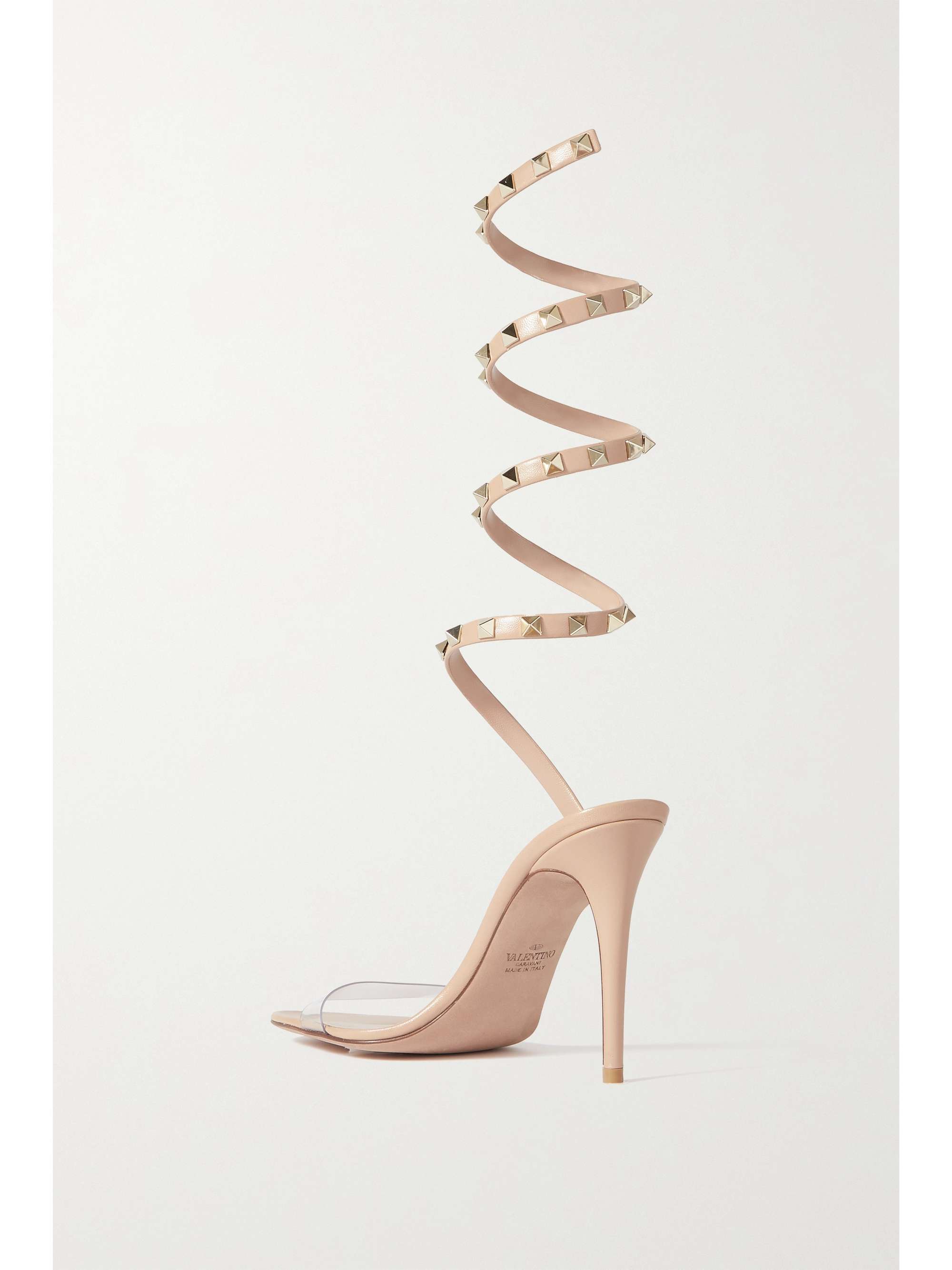 VALENTINO GARAVANI Sandales en cuir et en PVC Rockstud 100 Valentino Garavani