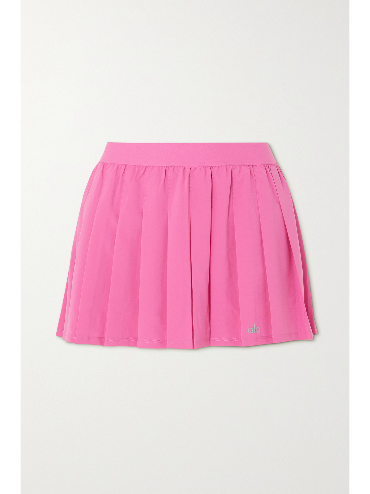 Alo Yoga Varsity Pleated Stretch-jersey Tennis Skirt - Pink