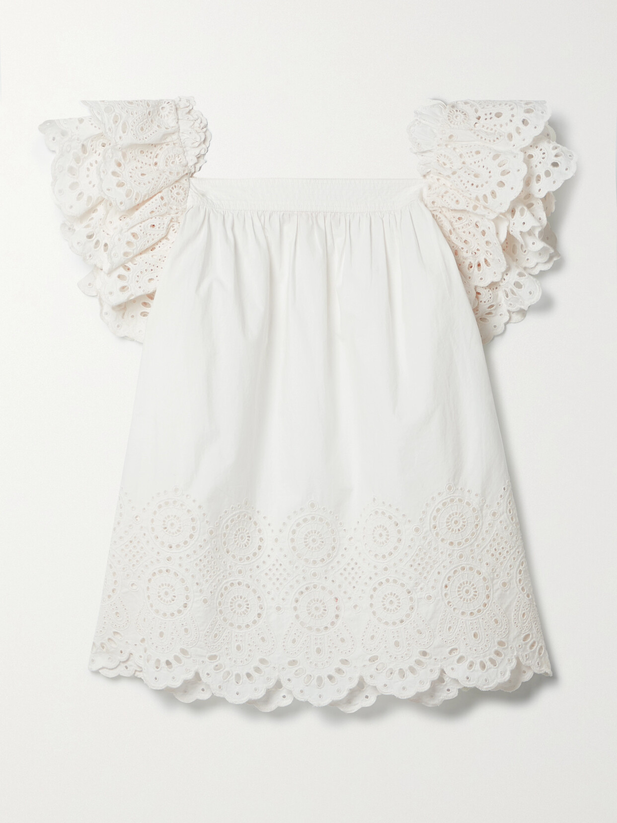 Ulla Johnson - Elyse Broderie Anglaise Cotton-poplin Blouse - White