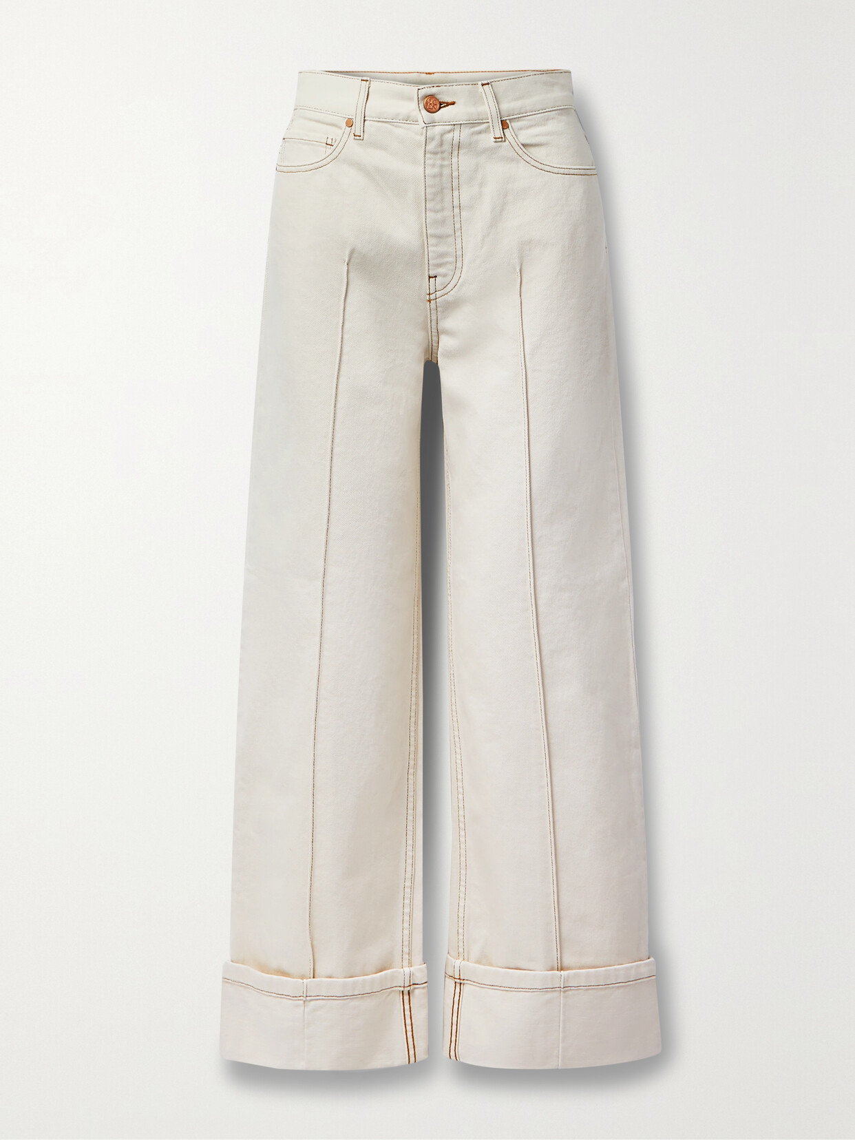 Ulla Johnson - The Genevieve High-rise Wide-leg Jeans - Off-white