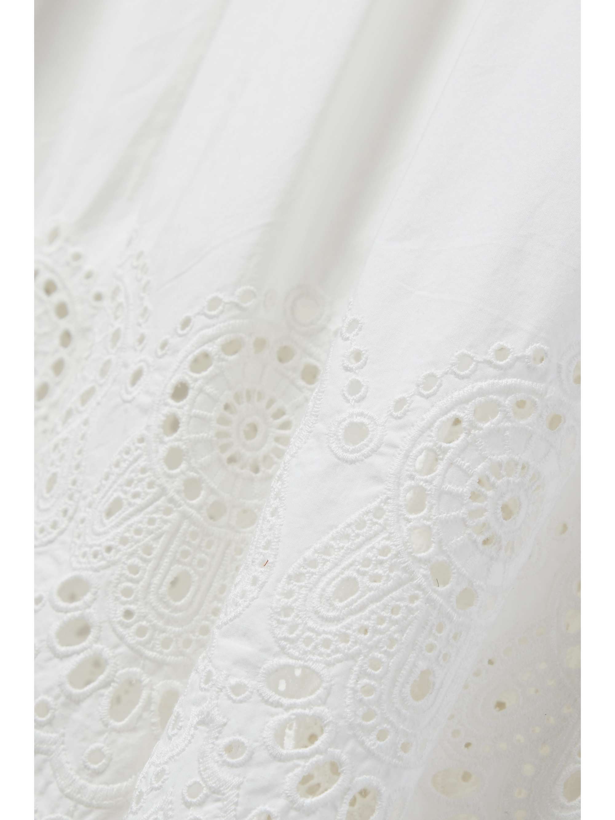 ULLA JOHNSON Narcisa cold-shoulder broderie anglaise cotton midi dress