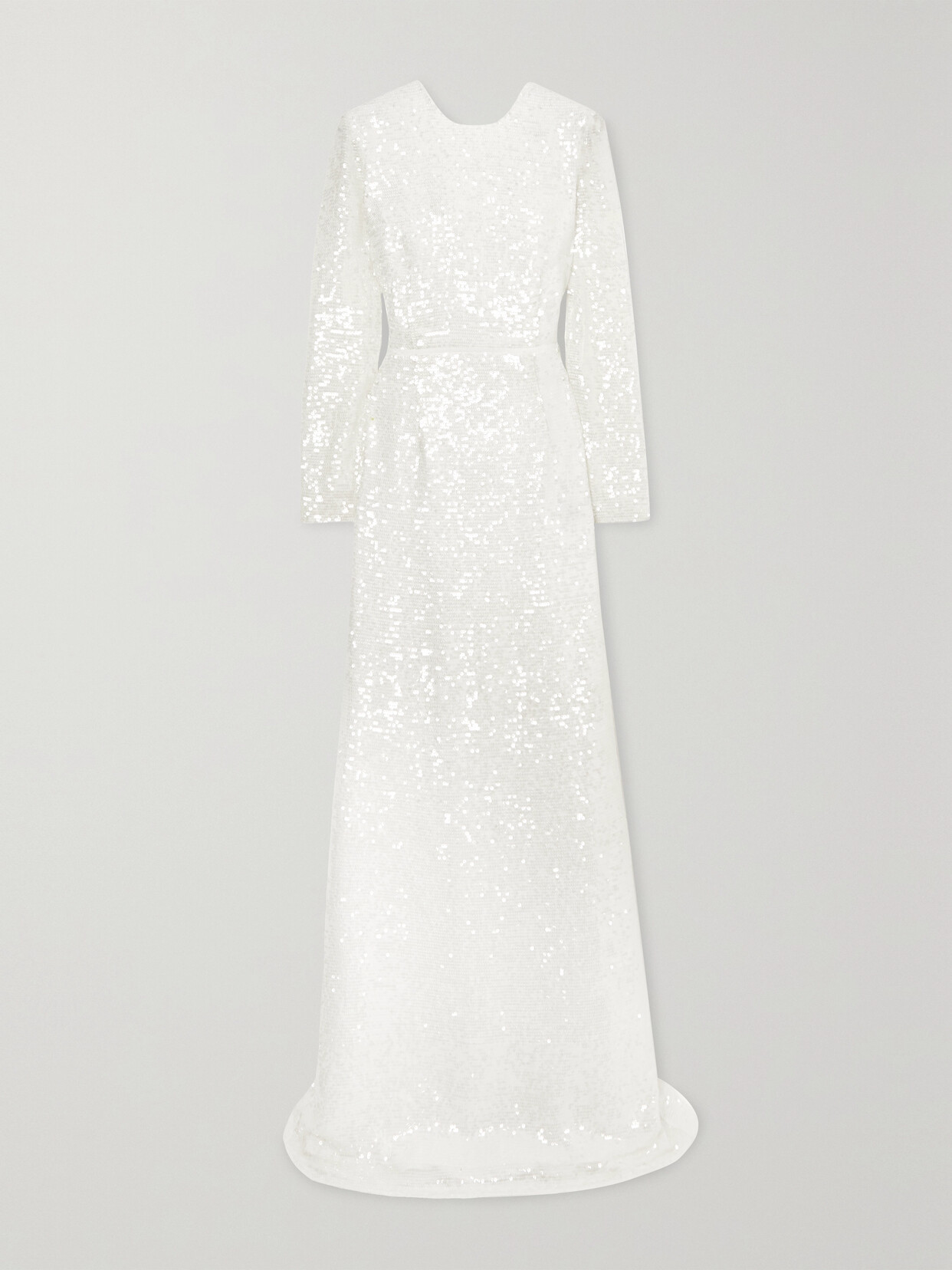 Shop Erdem Yoanna Sequined Chiffon Gown In Ivory