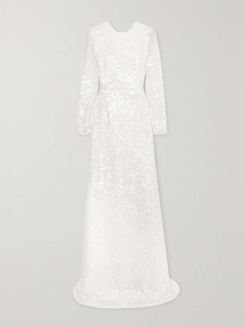 Erdem Yoanna Sequined Chiffon Gown
