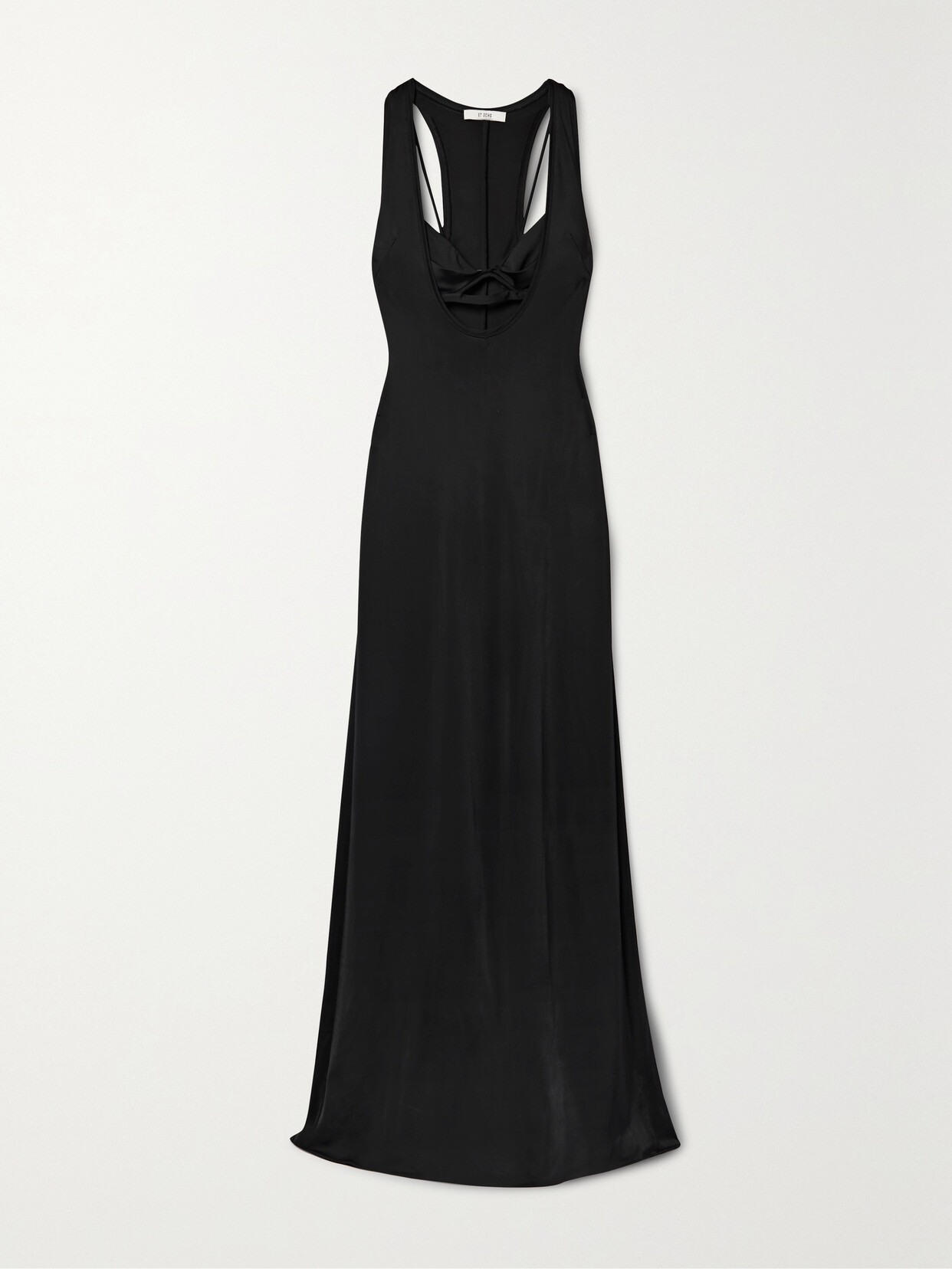Et Ochs Marcela Layered Cutout Stretch-satin Jersey Gown - Black