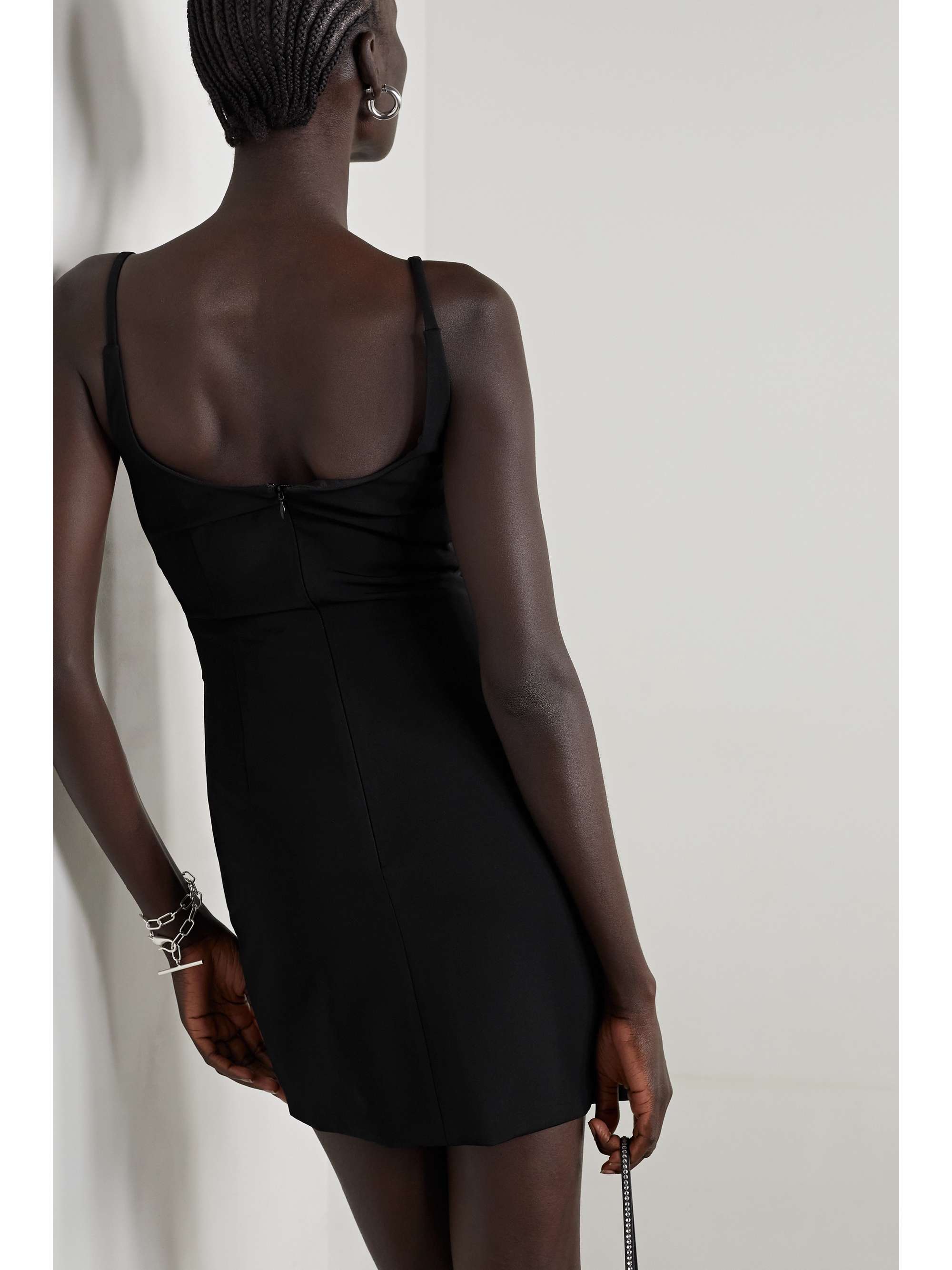 ET OCHS Lena wrapeffect stretchcrepe mini dress NETAPORTER