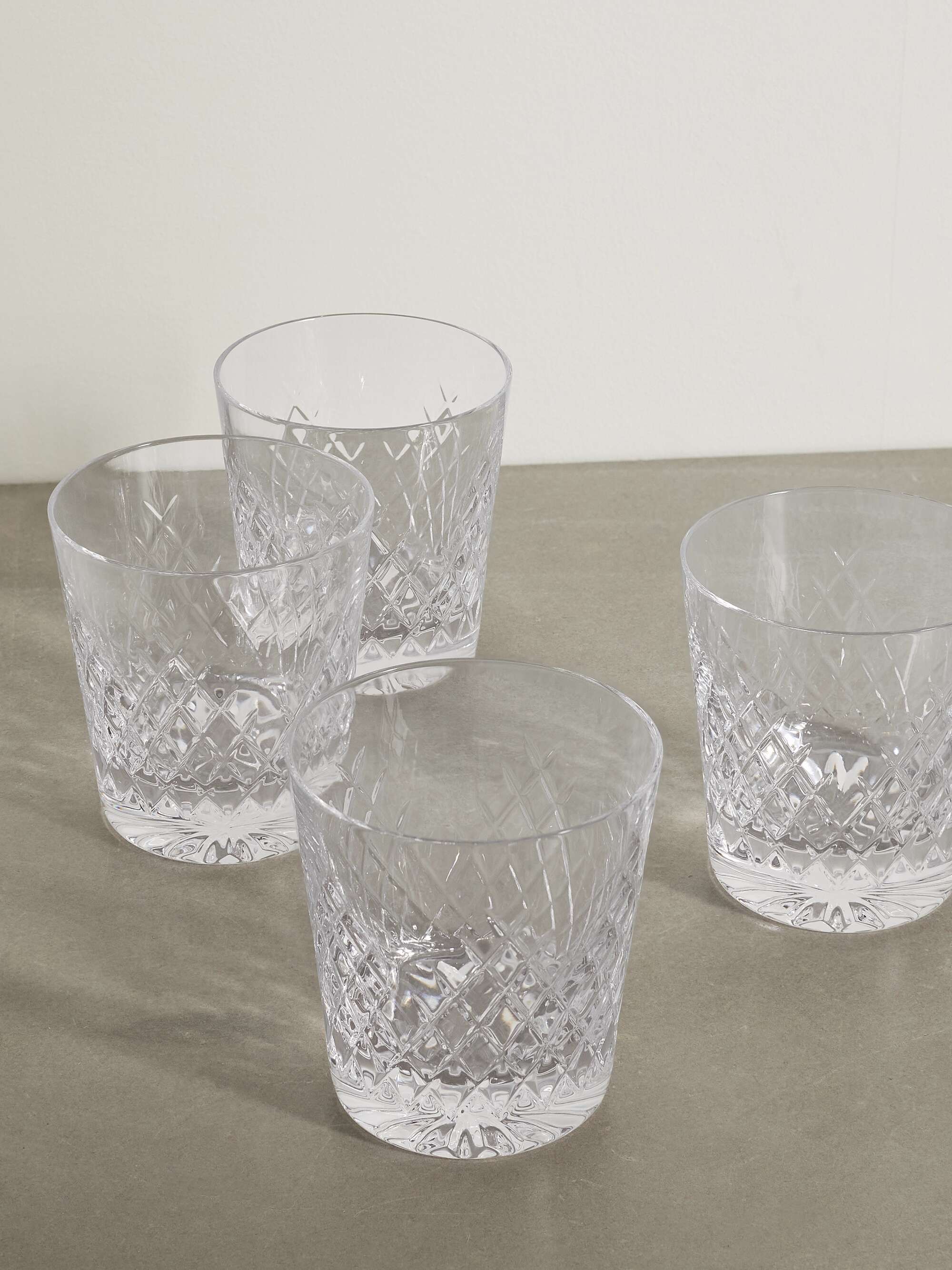 Barwell Cut Crystal Champagne Coupe, Set of Four